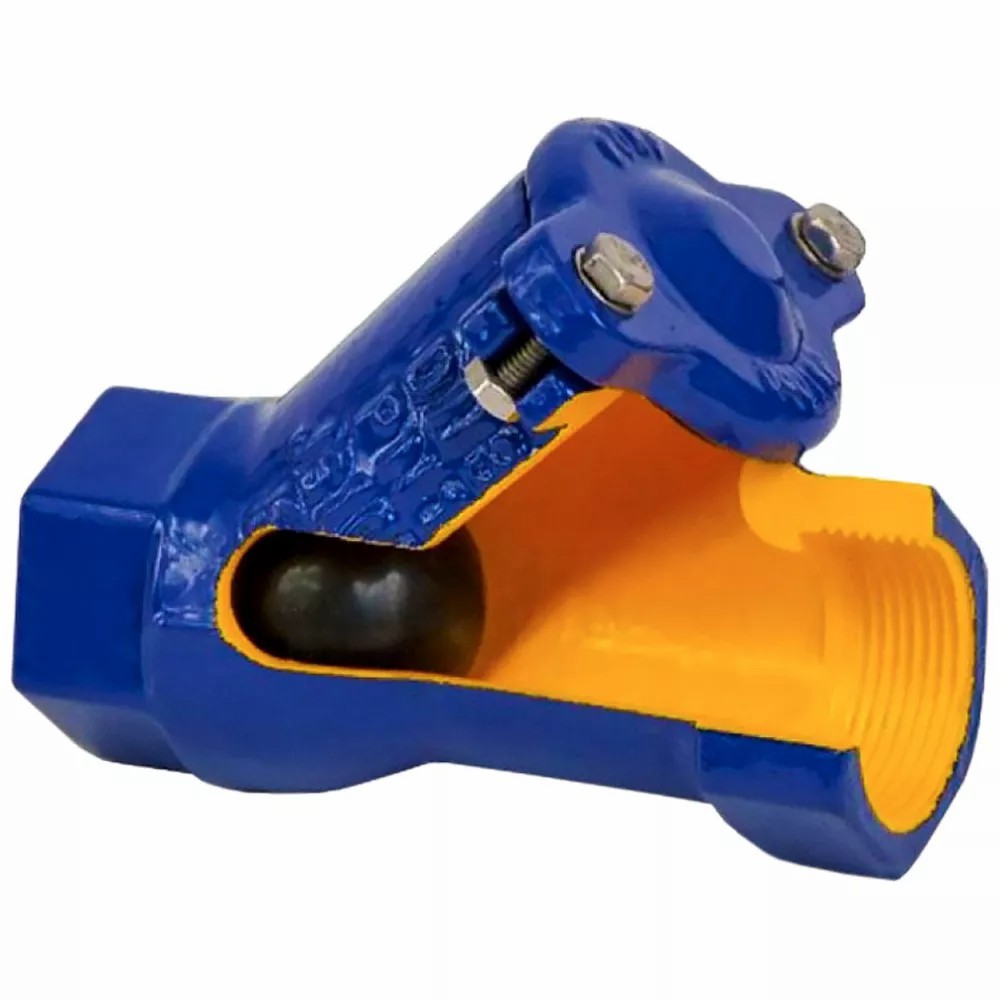 Изображение товара Клапан обратный шаровой DN.RU Ду65 Ру16 2 1/2 внутренняя резьба чугун