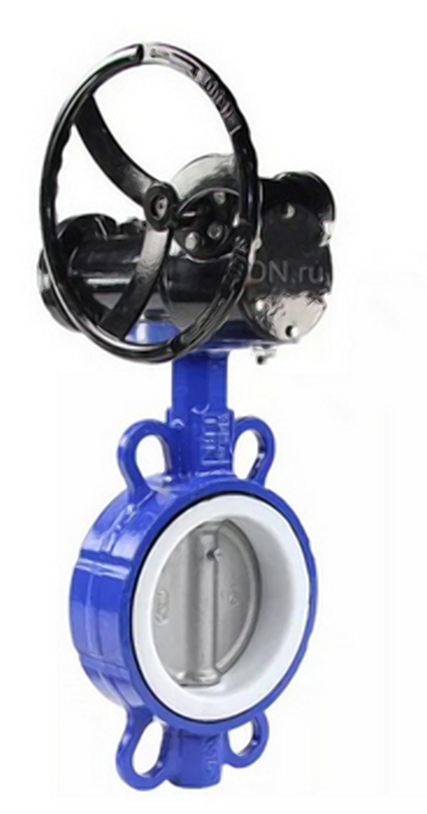 Изображение товара Затвор дисковый поворотный DN.ru WCB-316L-PTFE Ду400 Ру16 с редуктором