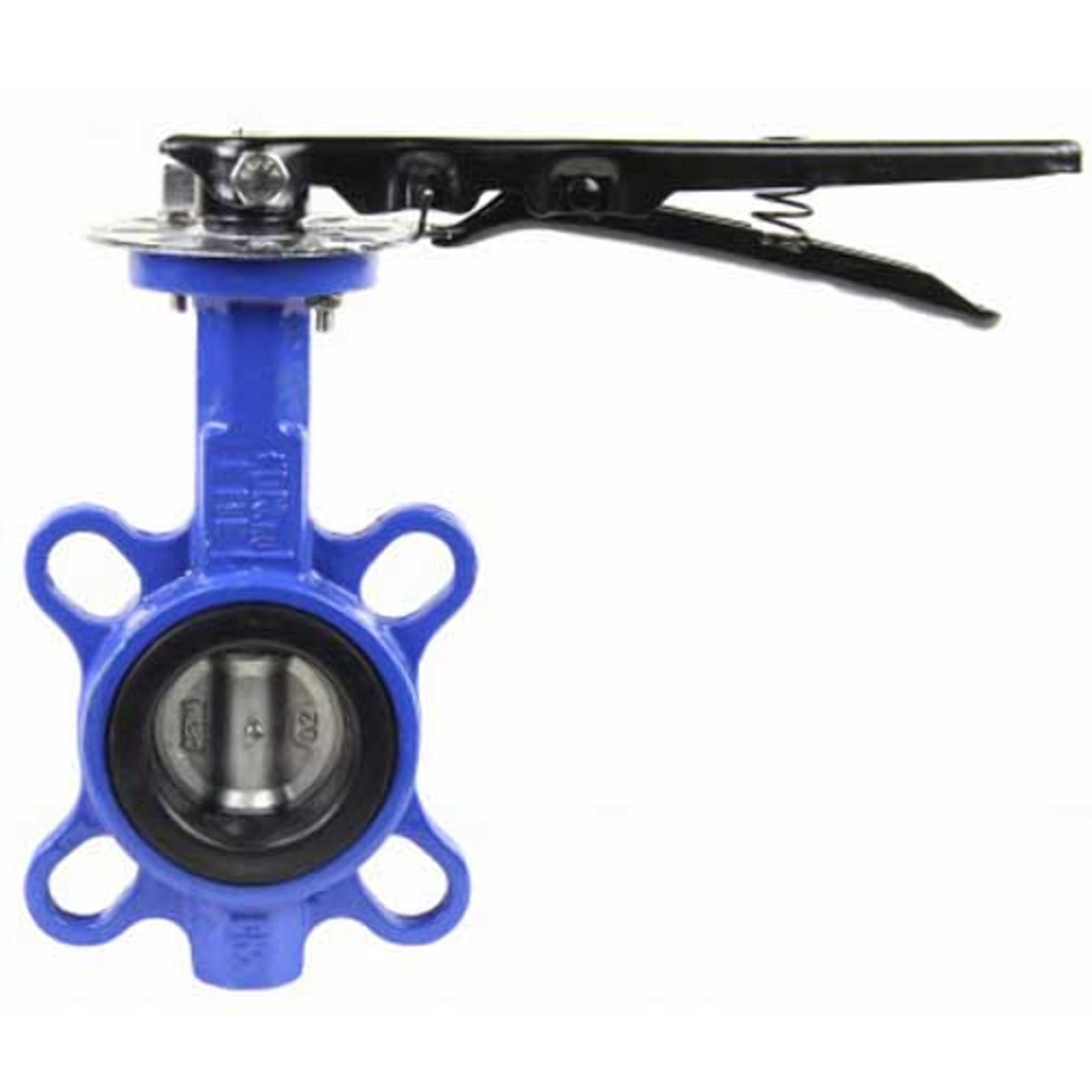 Изображение товара Затвор дисковый поворотный DN.ru WCB-316L-VITON с рукояткой для воды и нефтепродуктов 100 мм