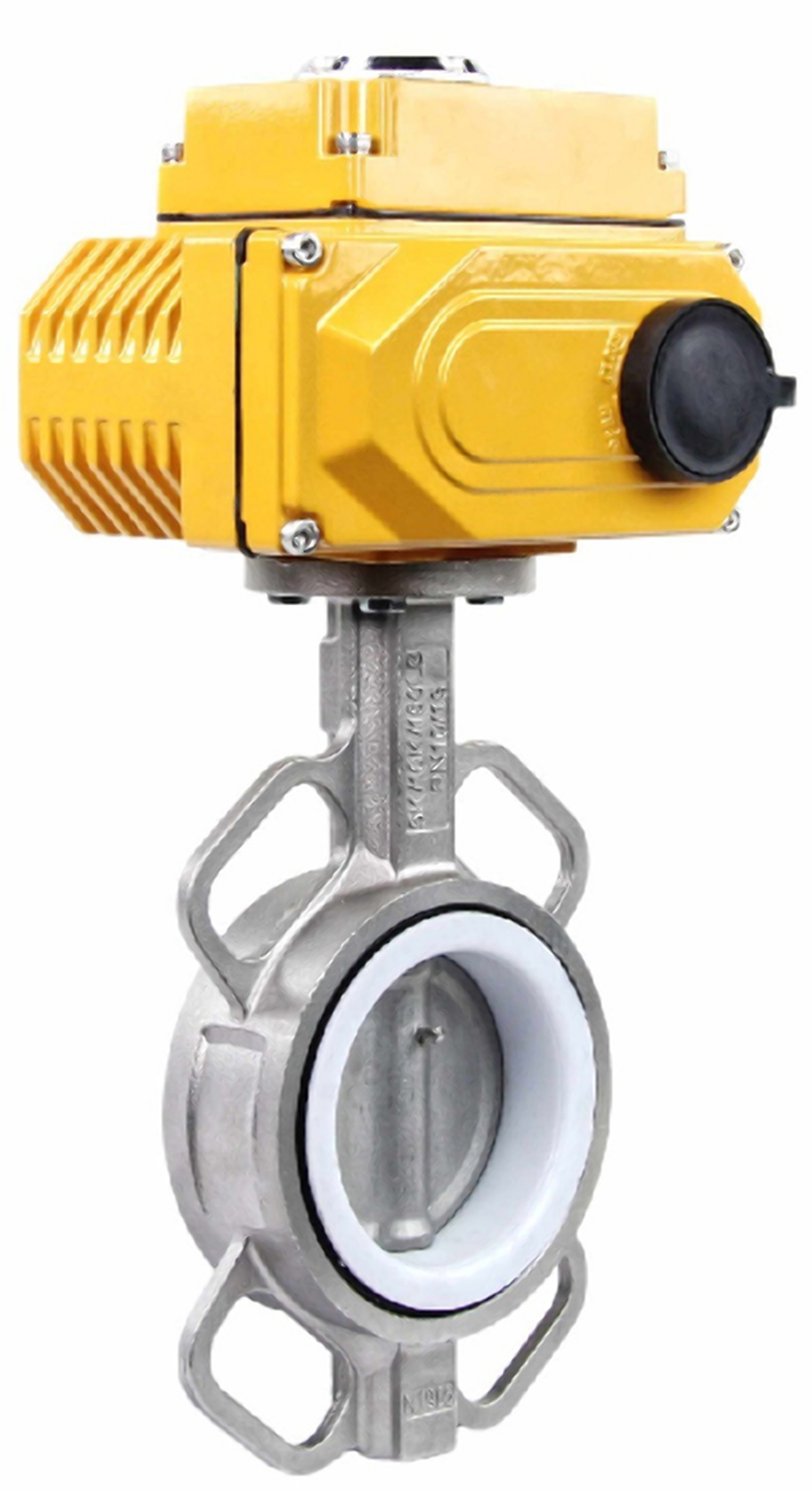 Изображение товара Затвор дисковый поворотный DN.ru Ду150 Ру16 6" рычаг черный нержавеющая сталь D050-01638