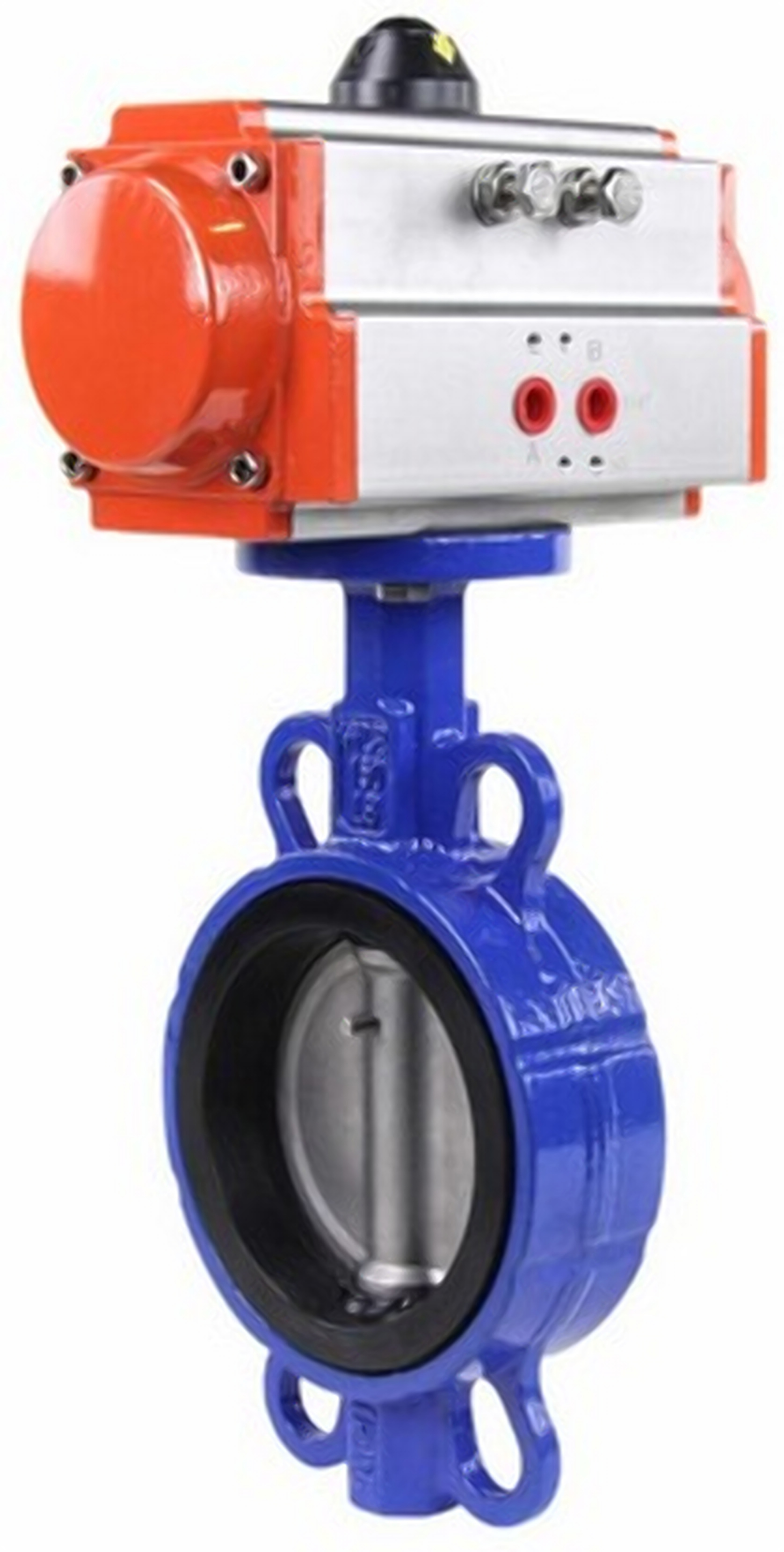 Изображение товара Затвор дисковый поворотный DN.ru WCB-316L-EPDM Ду200 Ру16 с пневмоприводом