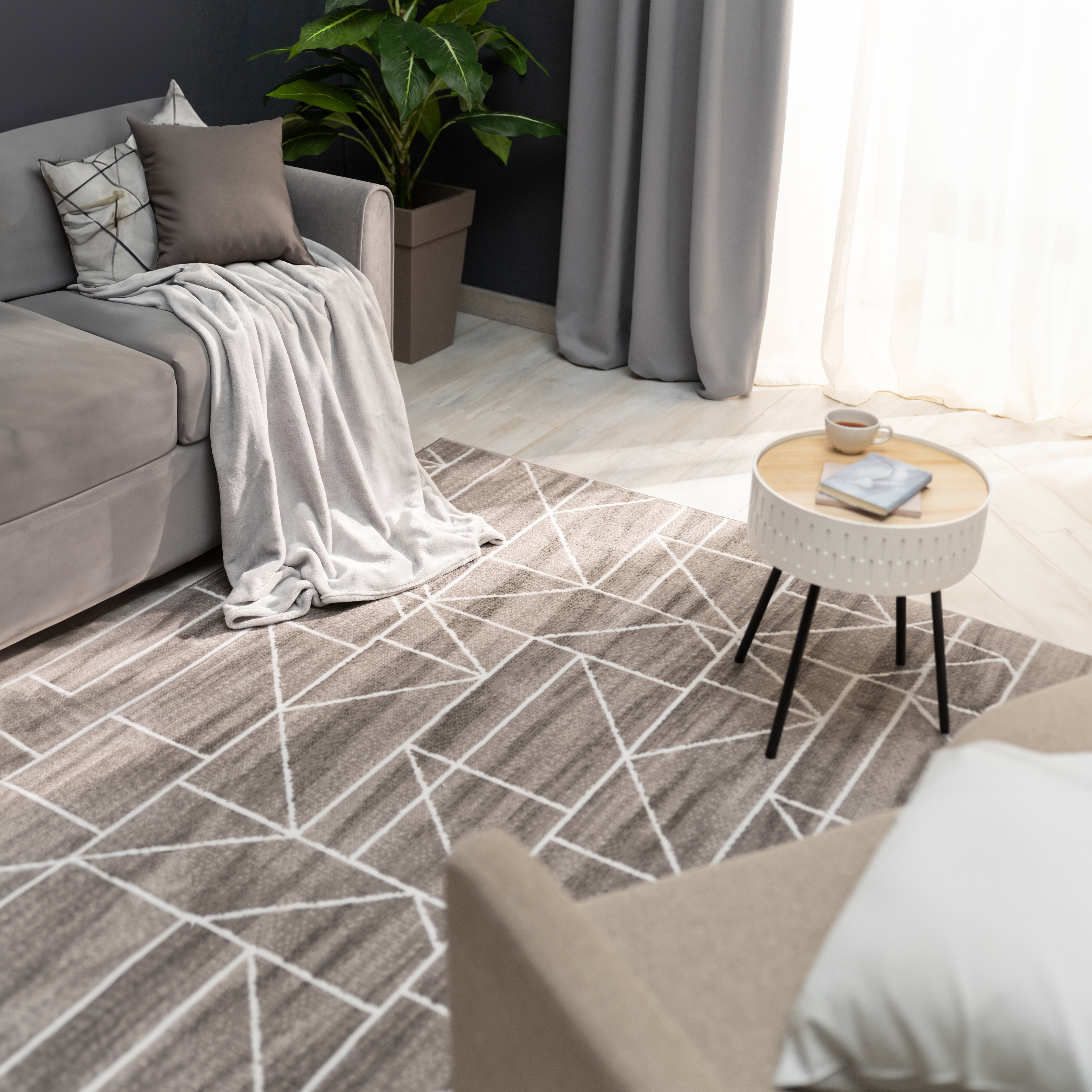 Изображение товара Ковер полипропилен Скай L030 60x110 см цвет серый