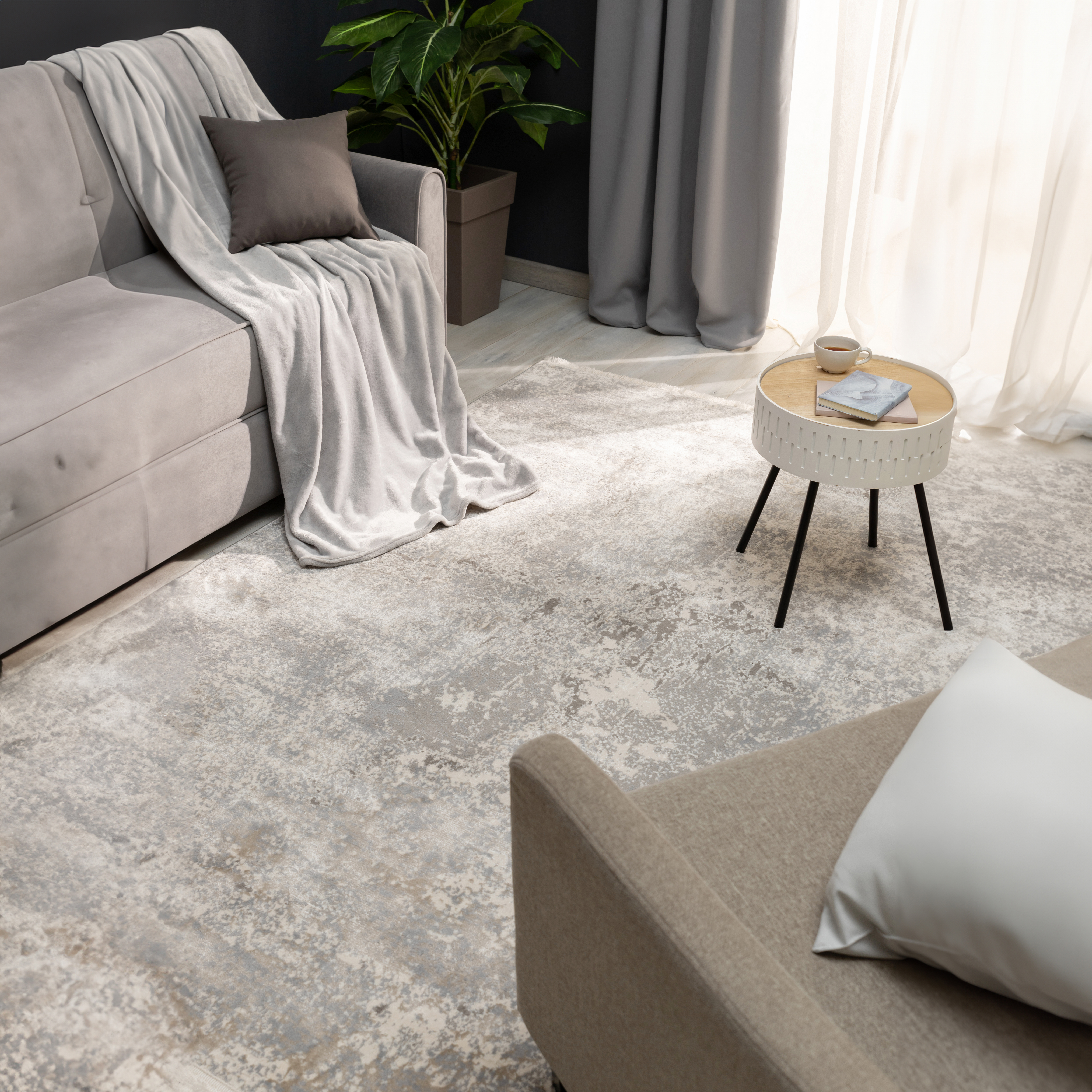 Изображение товара Ковер полипропилен Лакшери 83005_328 100x200 см цвет серый