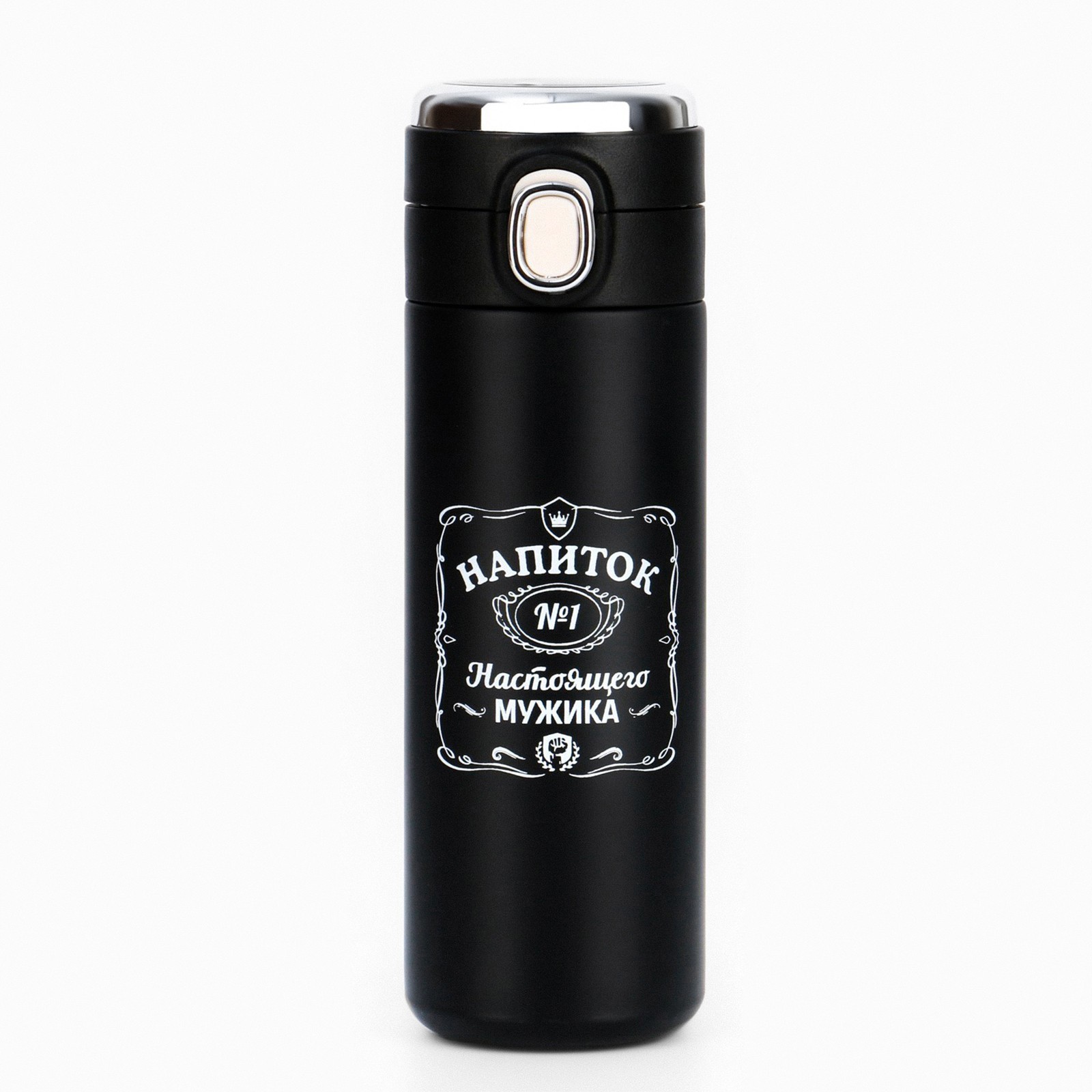 Изображение товара Термос 420 мл Мастер К металлическая колба черный для горячих напитков