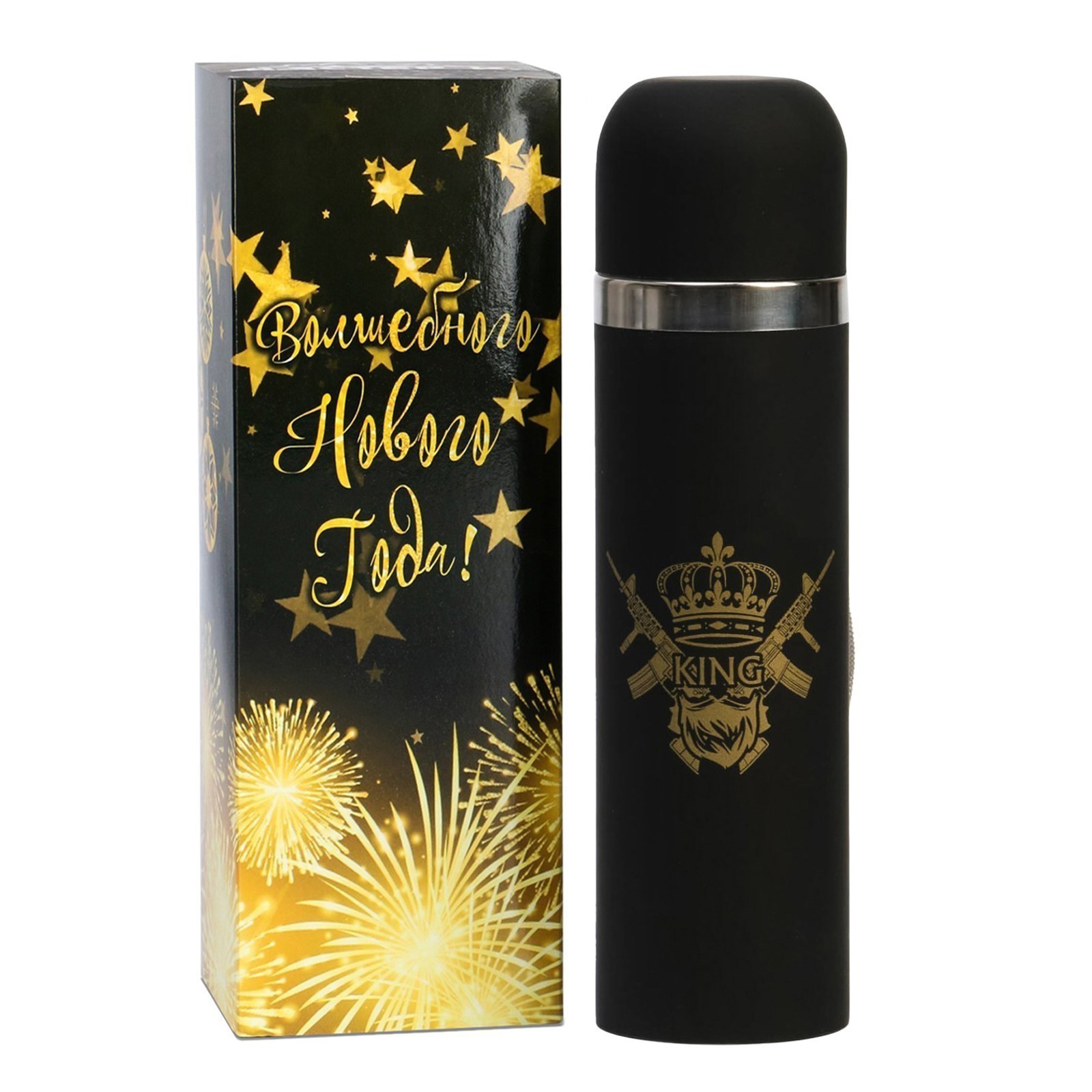 Изображение товара Термос 500 мл Мастер К. 7025578 металлическая колба цвет черный