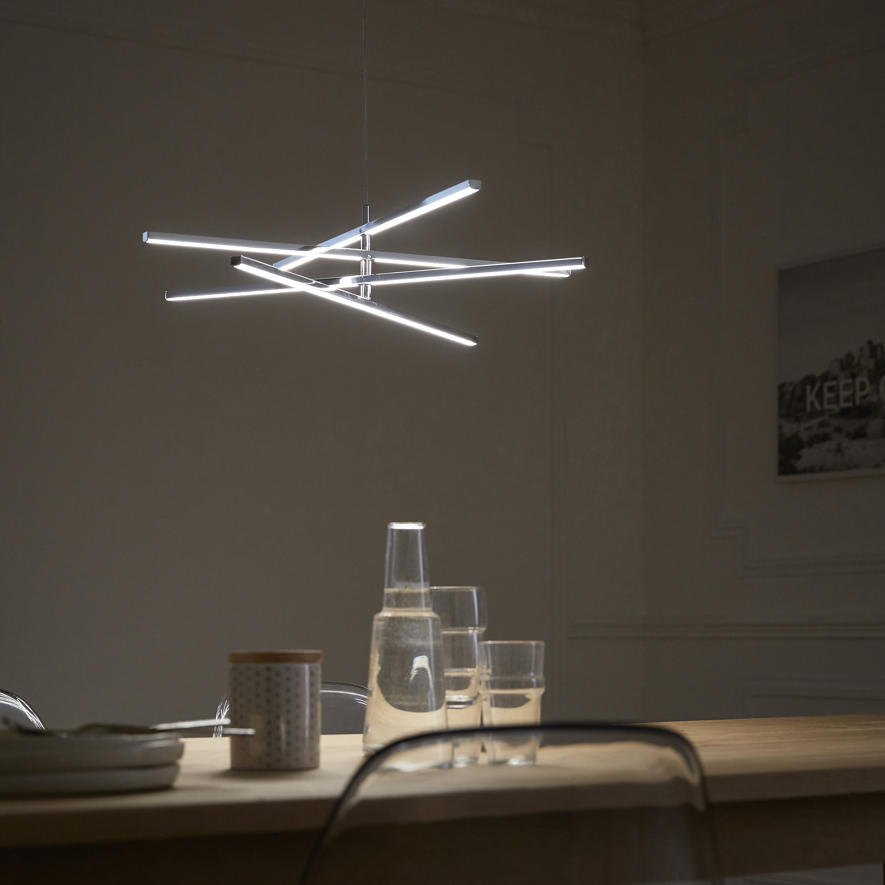 Изображение товара Светильник подвесной светодиодный Concord 11 м² белый цвет хром современный дизайн