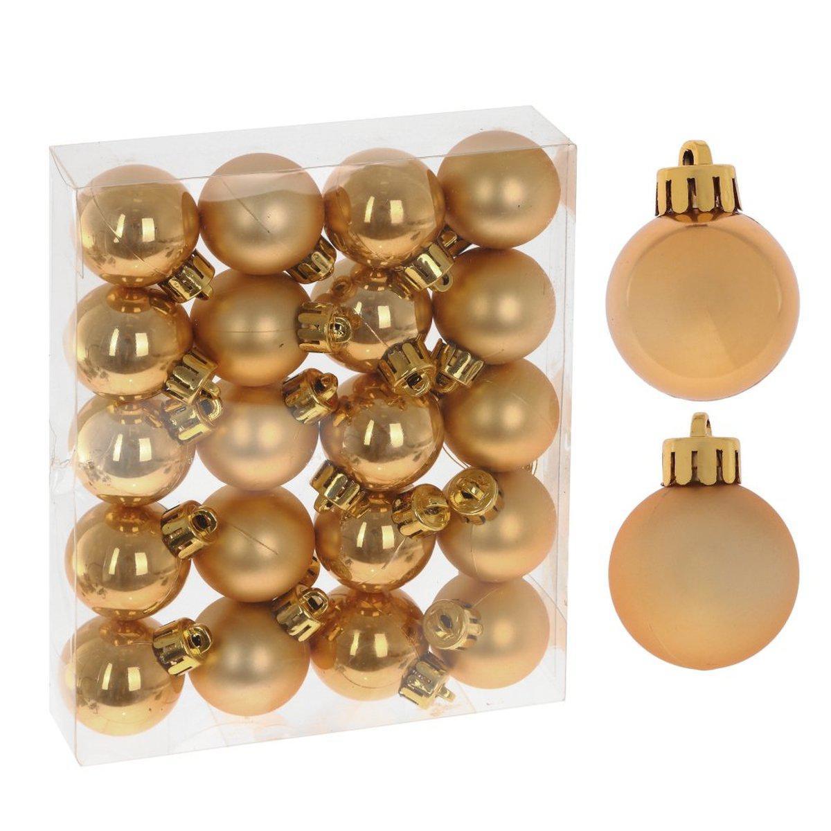 Изображение товара Набор елочных шаров No name 753560 Шар 3 см стекло жёлтый / золотой 12 шт