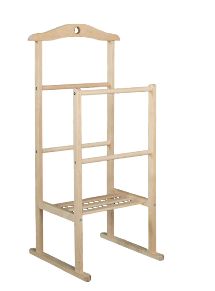 Изображение товара Вешалка костюмная из дерева бежевый 40x41x95 см для одежды гардероба