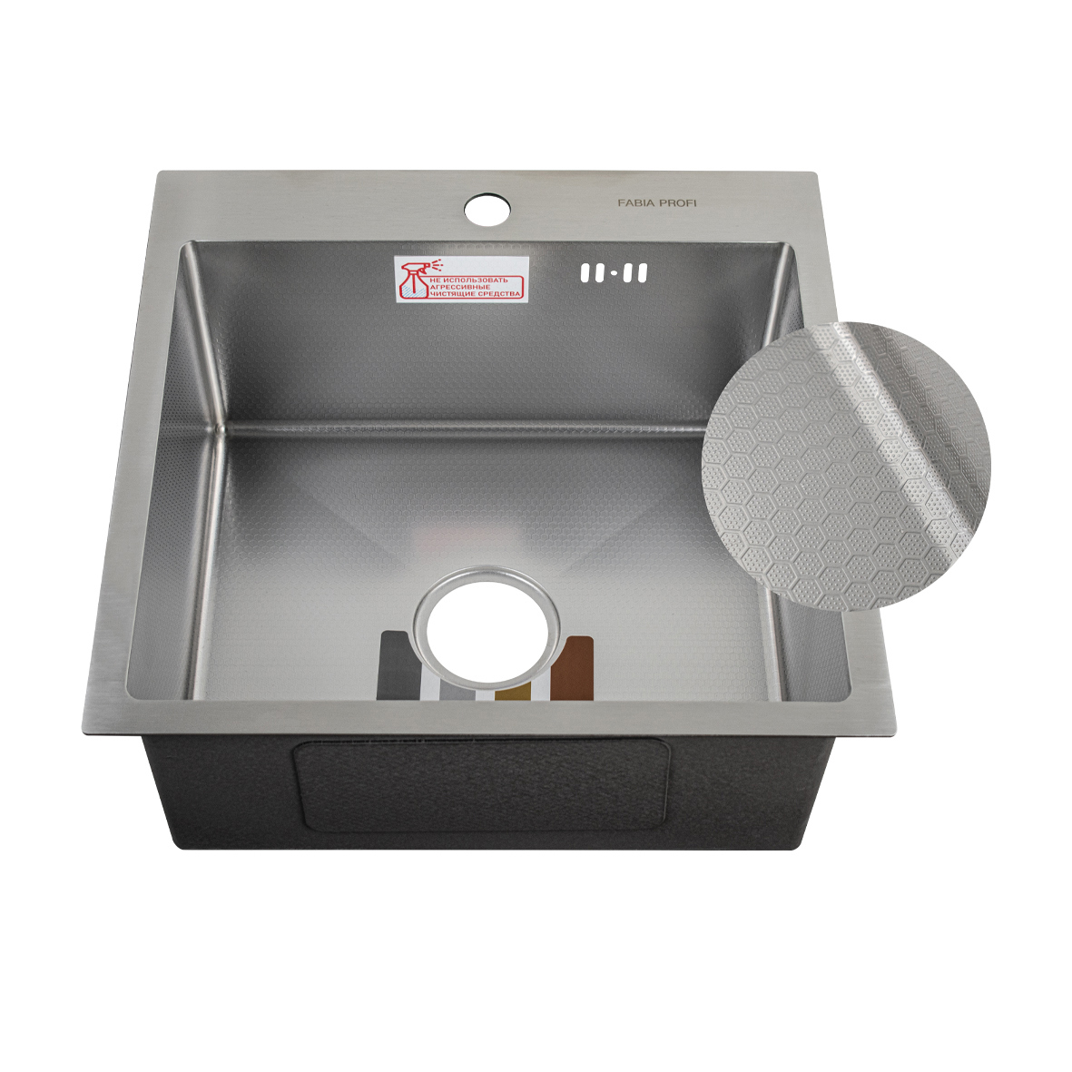 Изображение товара Врезная мойка Fabia profi 505033 50x50 см нержавеющая сталь
