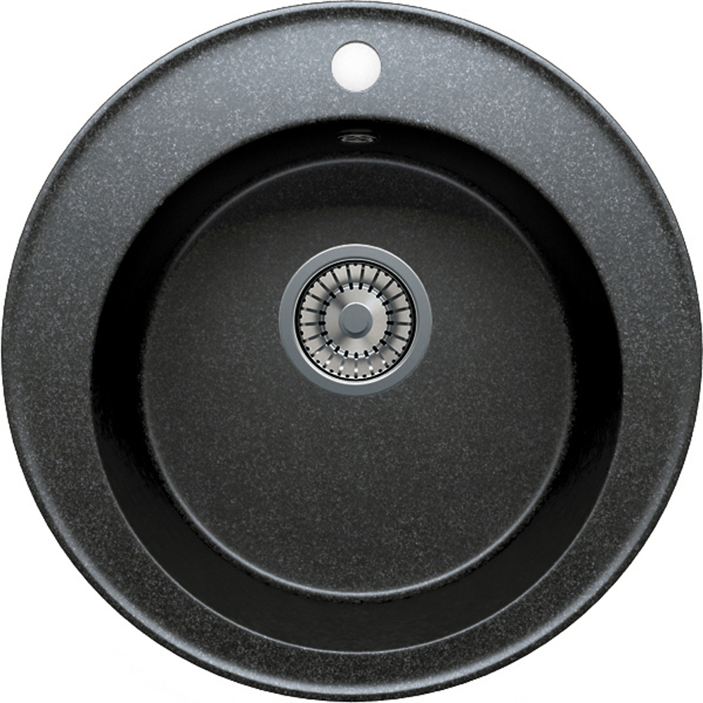 Изображение товара Врезная мойка Tolero R-108 51x51x20 см кварц цвет черный