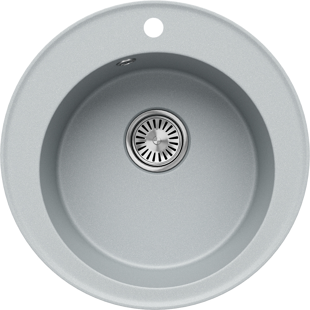 Изображение товара Врезная кухонная мойка из кварцевого композита Tolero R-108 51x51 см светло-серый