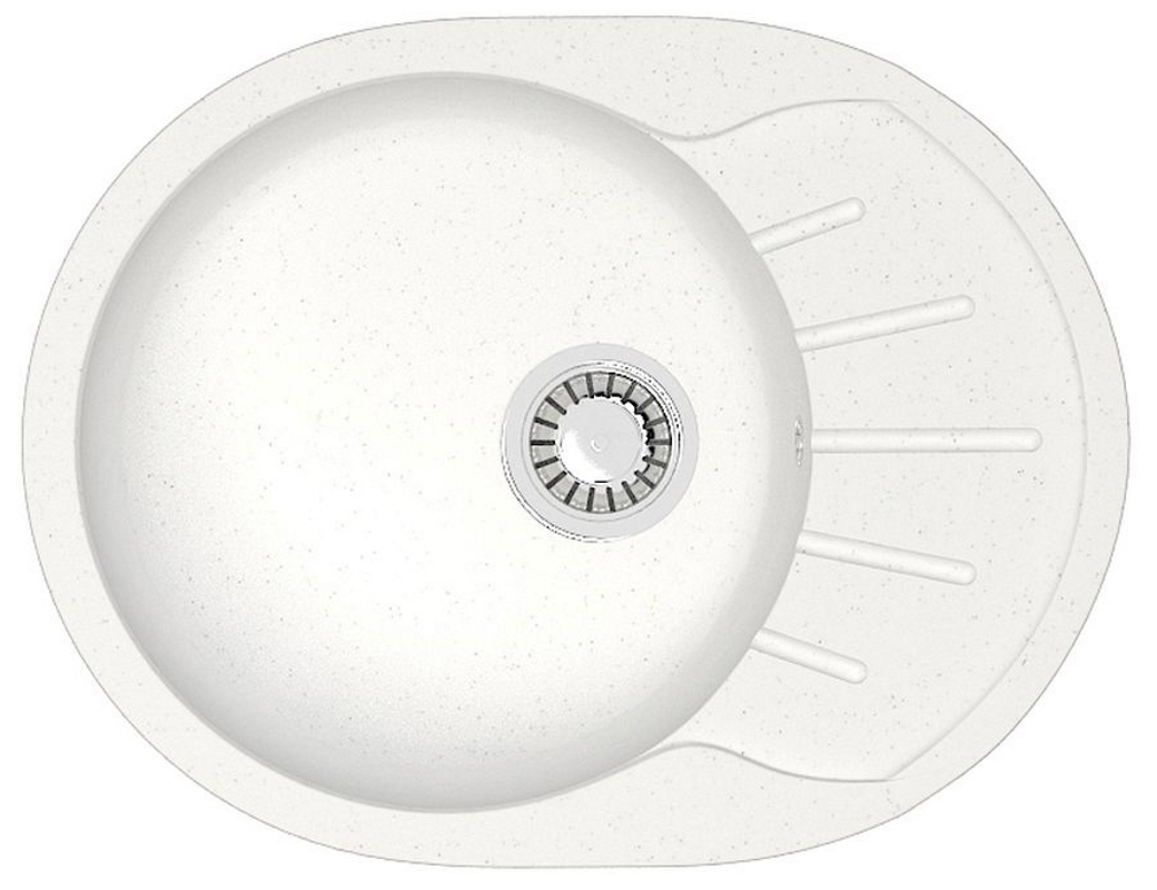 Изображение товара Врезная мойка Azario Light 44x57.5x21.5 см искусственный камень цвет белый