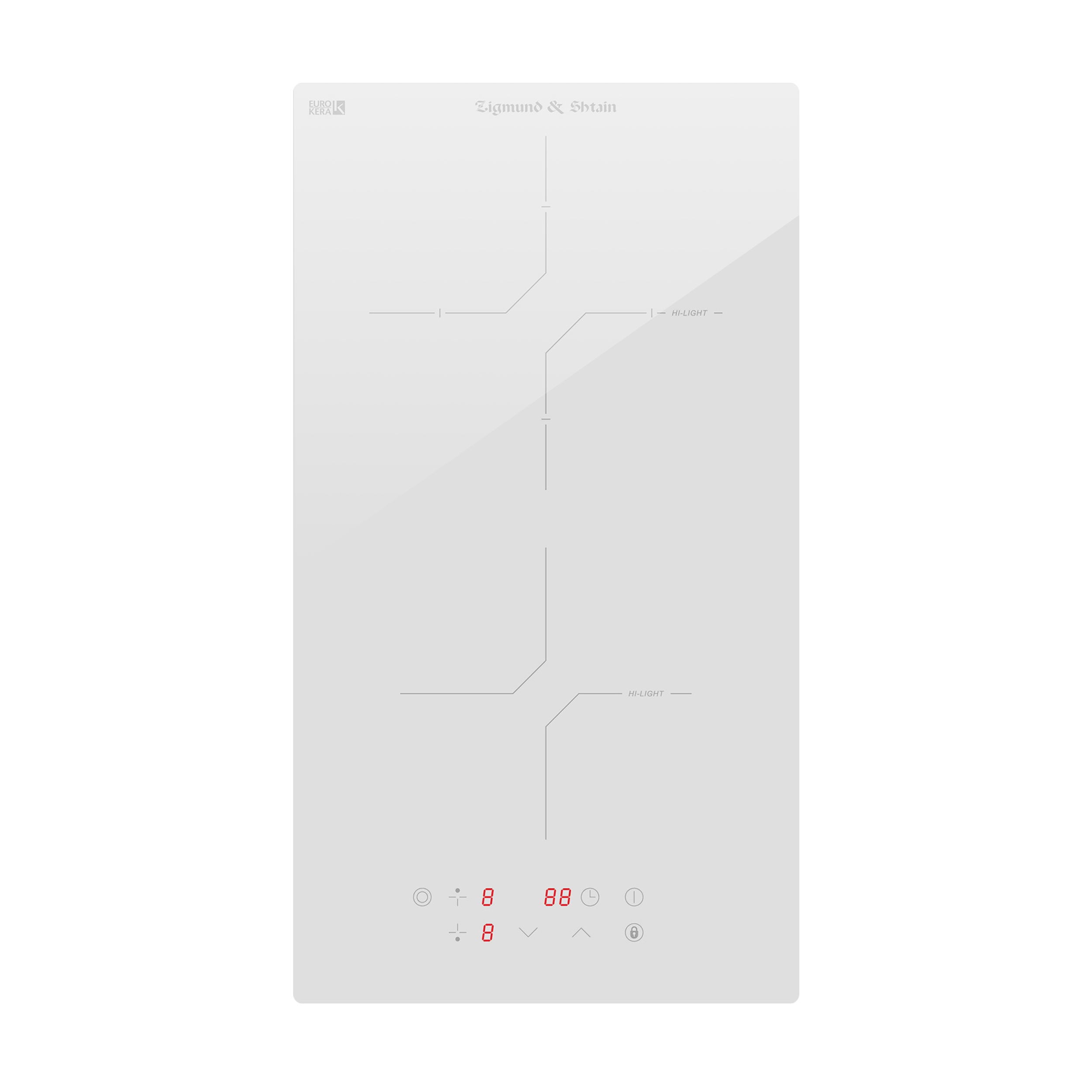 Изображение товара Стеклокерамическая варочная панель Zigmund Shtain CN 38.3 W 2 конфорки белая