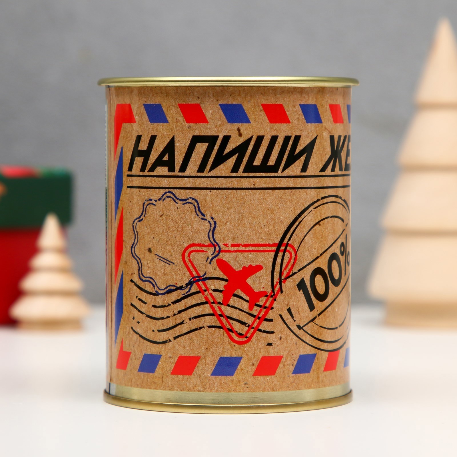 Изображение товара Копилка-банка металл «Напиши желание»