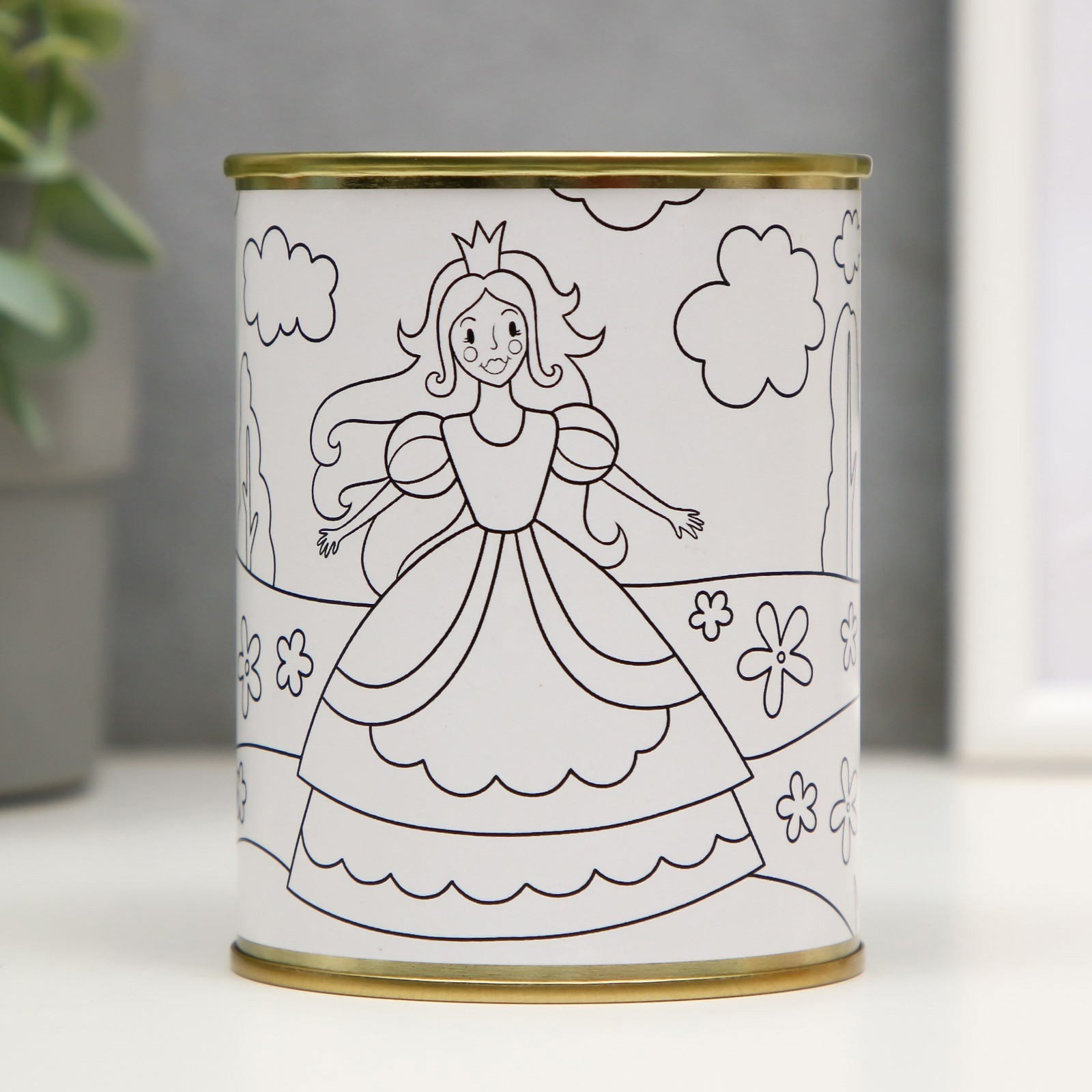 Изображение товара Копилка-банка металл "Сказка" детская раскраска