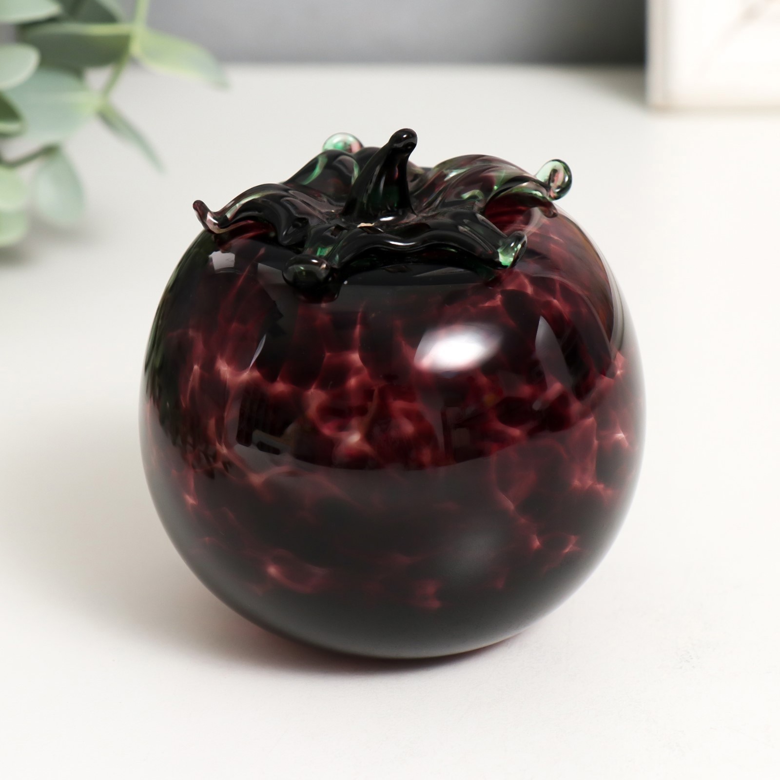 Изображение товара Сувенир стекло SIMALAND Помидор 8 см марганцевый