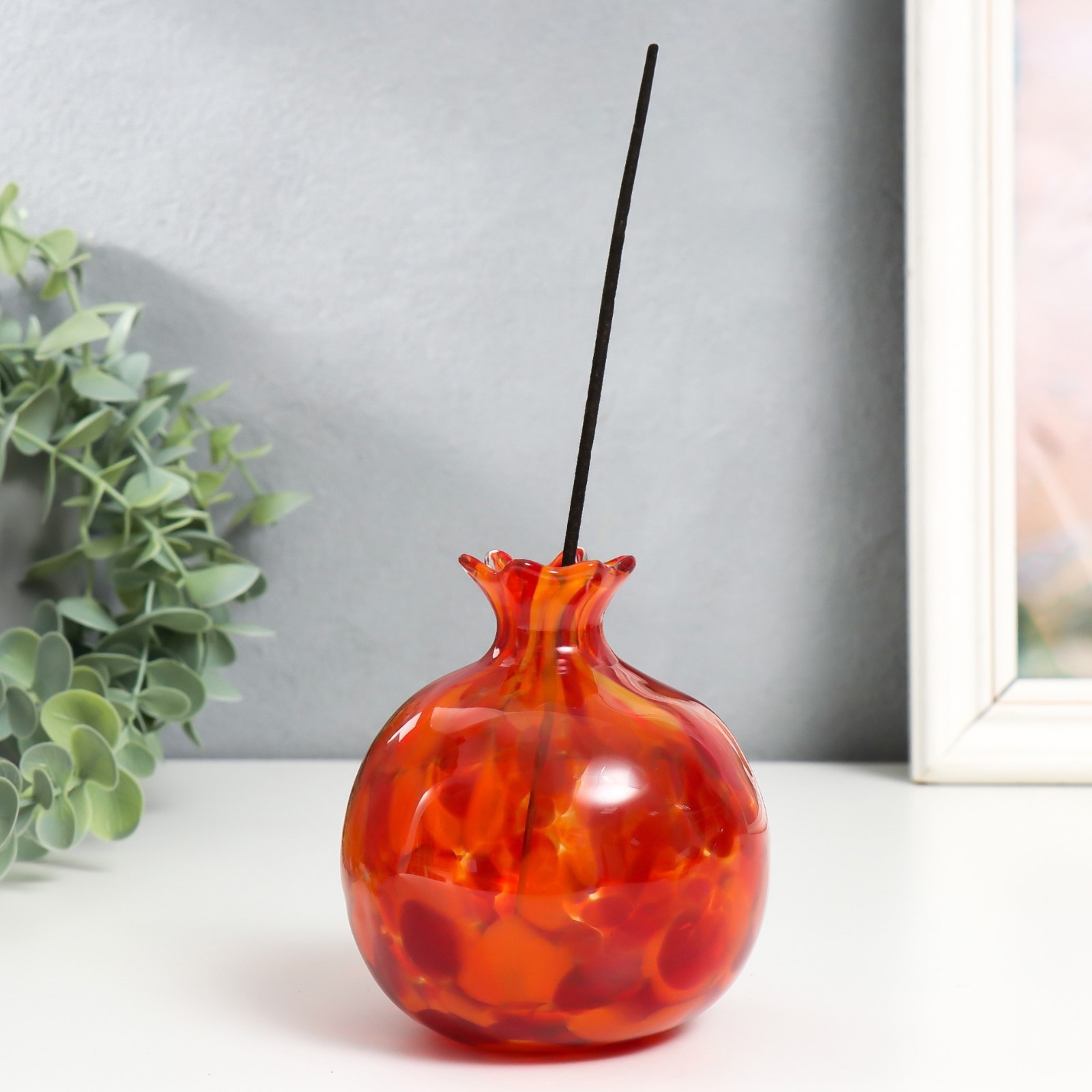 Изображение товара Сувенир стекло «Гранат» 11 см, огненно‑красный