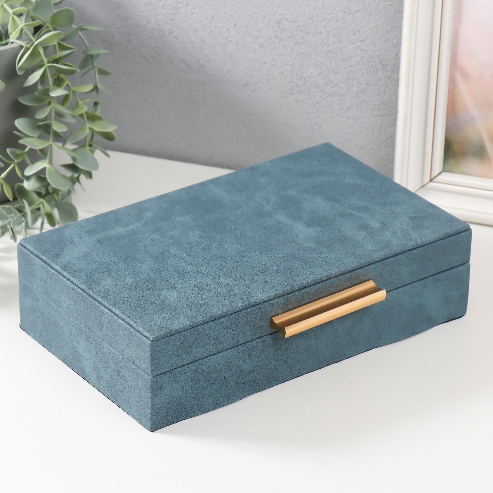 Изображение товара Шкатулка SIMALAND Серая дымка 25x15x6,5 см