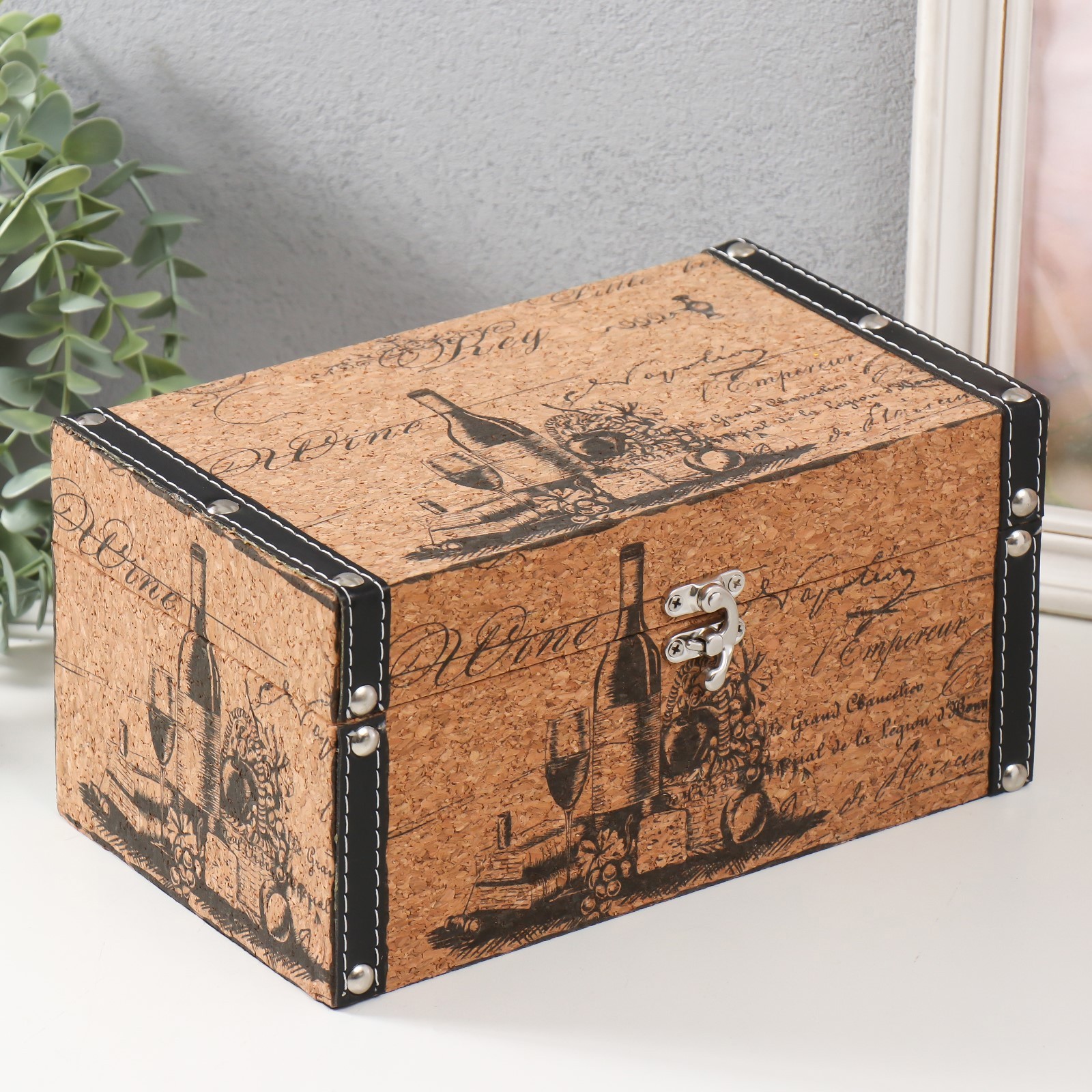 Изображение товара Шкатулка под пробку «Винная лавка» 24x14x12 см