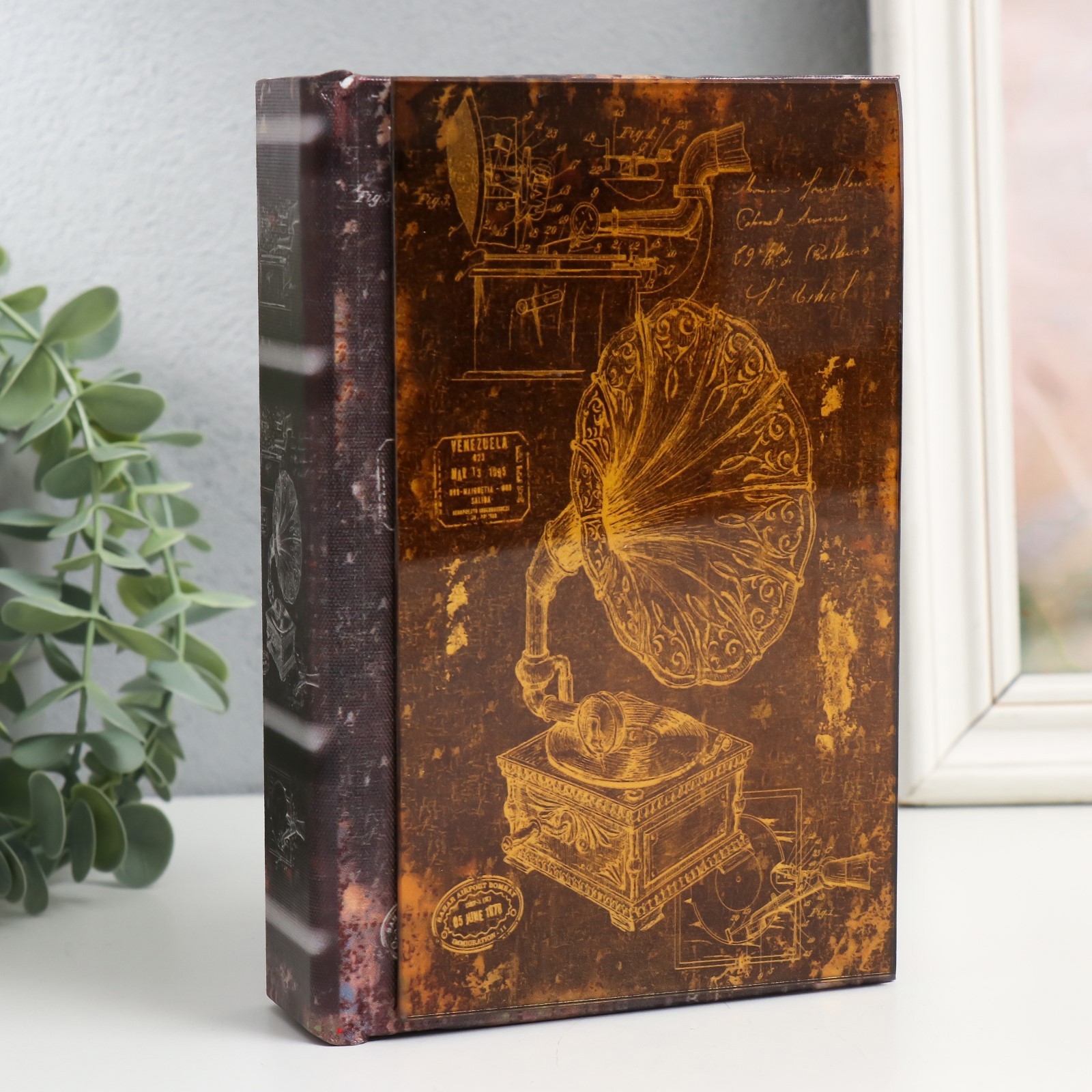 Изображение товара Шкатулка-книга "Граммофон" 4.3x12x18 см