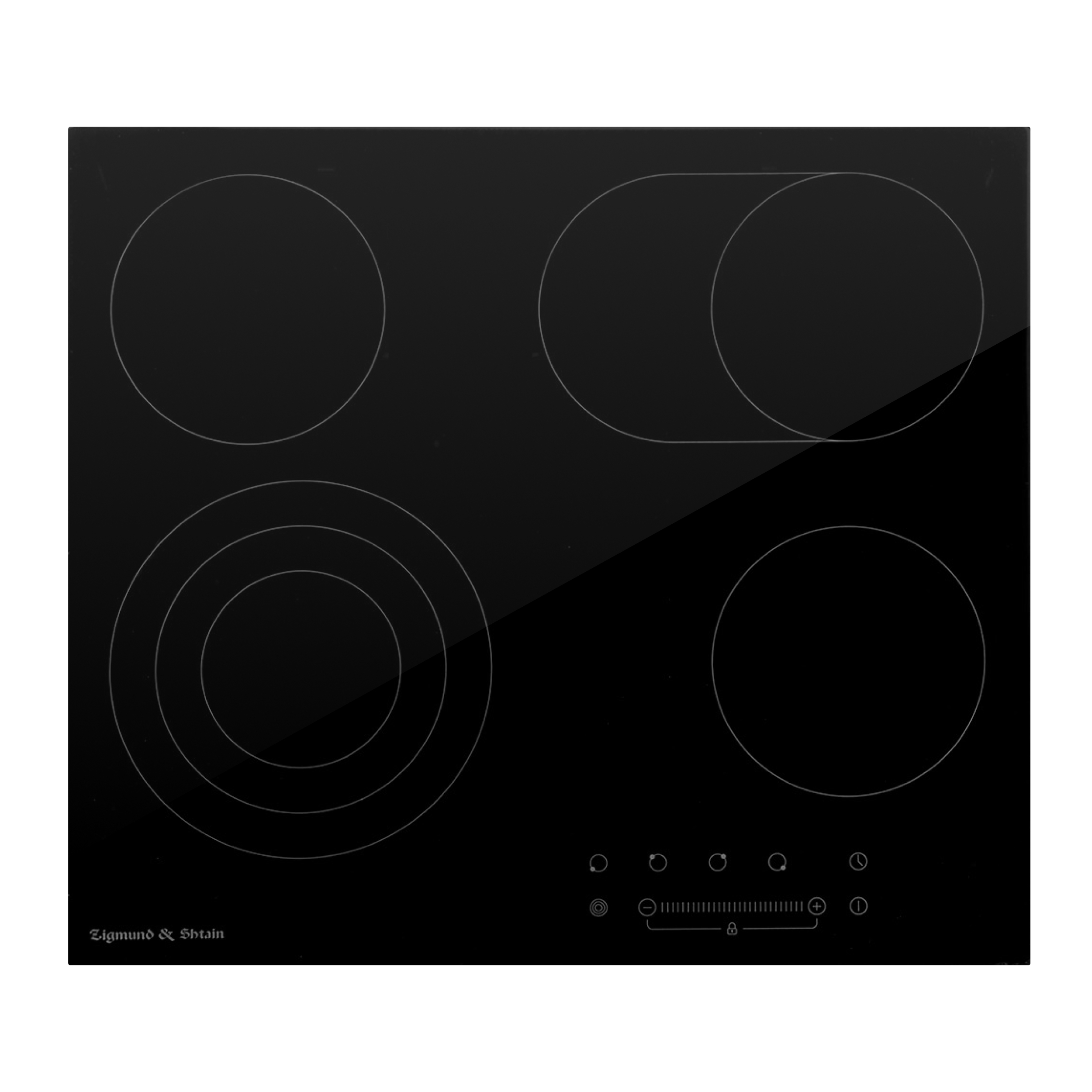 Изображение товара Стеклокерамическая варочная панель Zigmund & Shtain CN 38.6 B 4 конфорки Черная