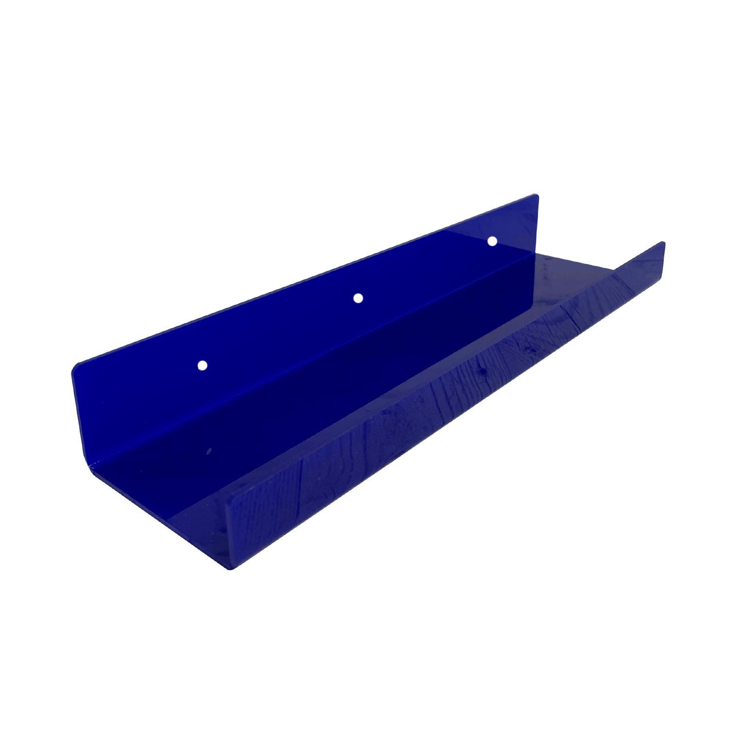 Изображение товара Настенная полка Velar 60x10.5 см пластиковая синяя для хранения и декора