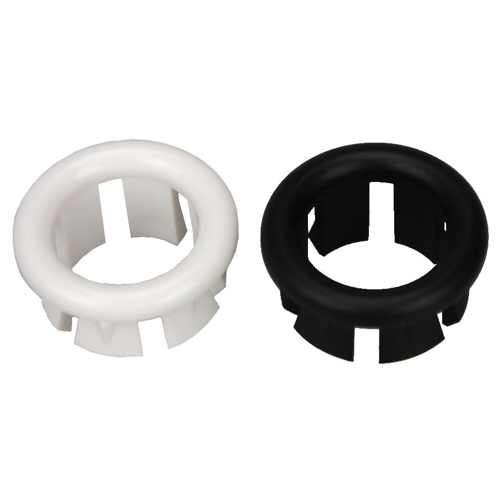 Изображение товара Обрамление перелива для раковины 25 мм пластиковое белое/черное 2 шт