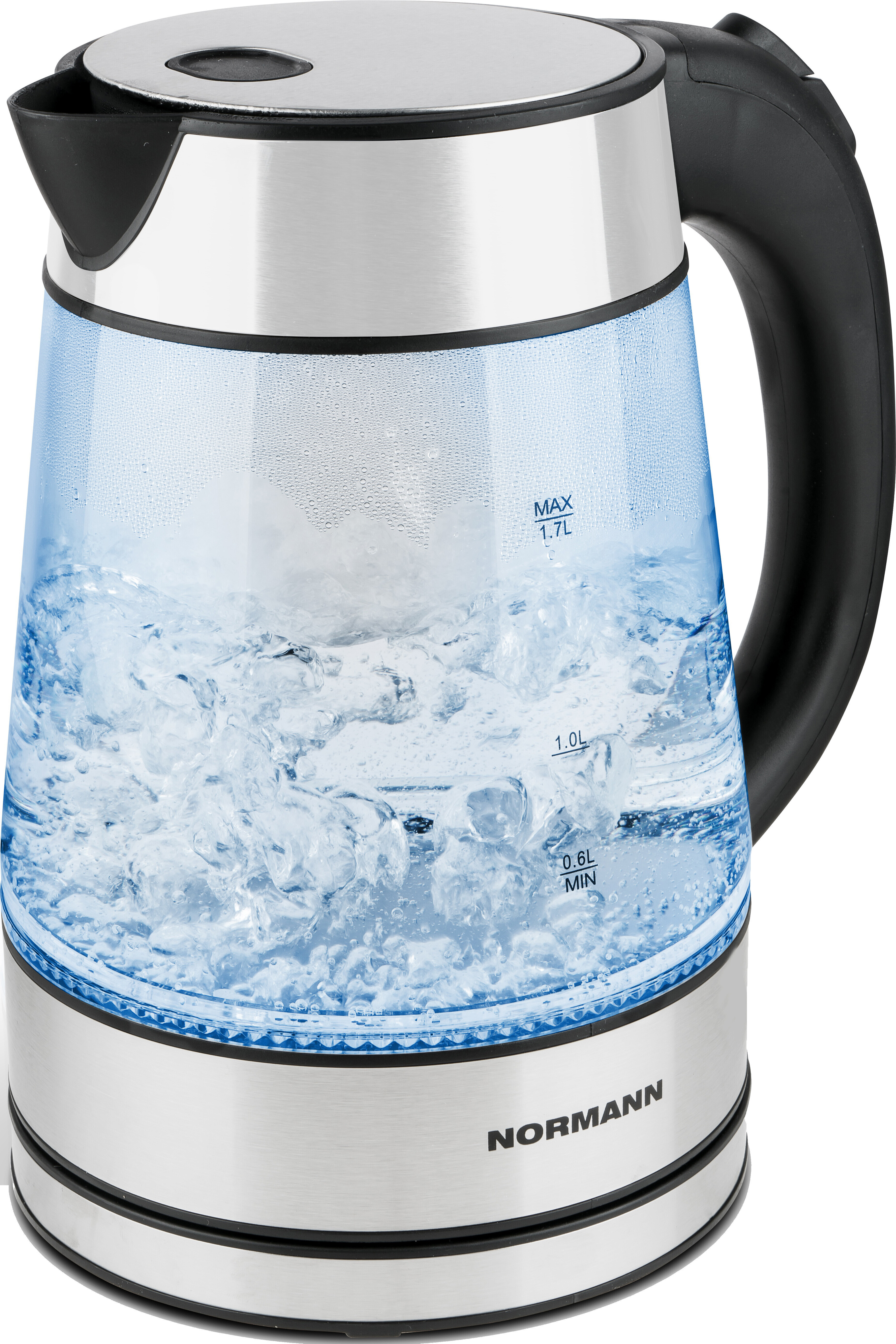 Изображение товара Электрический стеклянный чайник NORMANN AKL-237 с подсветкой 1.7 л