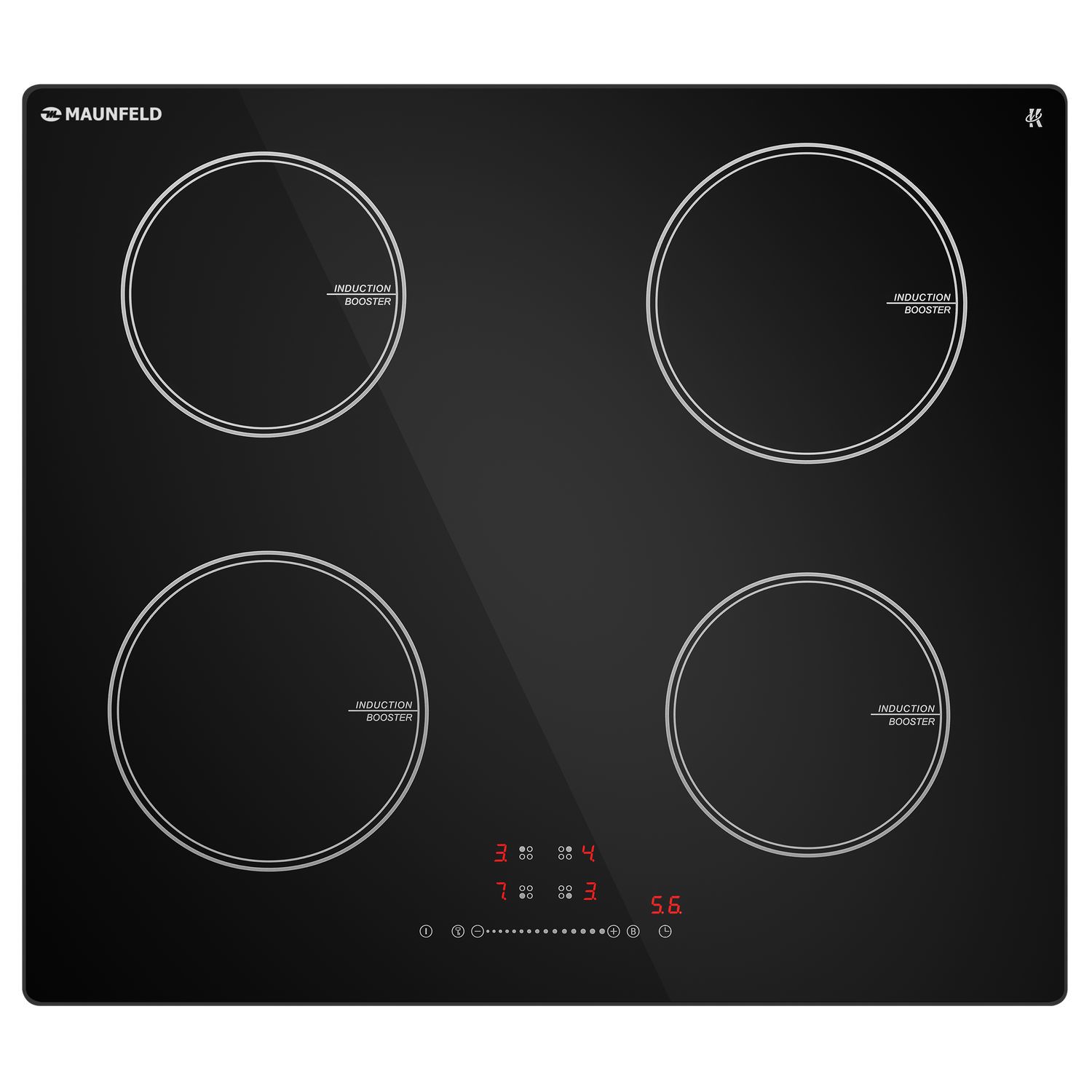 Изображение товара Индукционная варочная панель Maunfeld CVI594STBK 59 см 4 конфорки черная