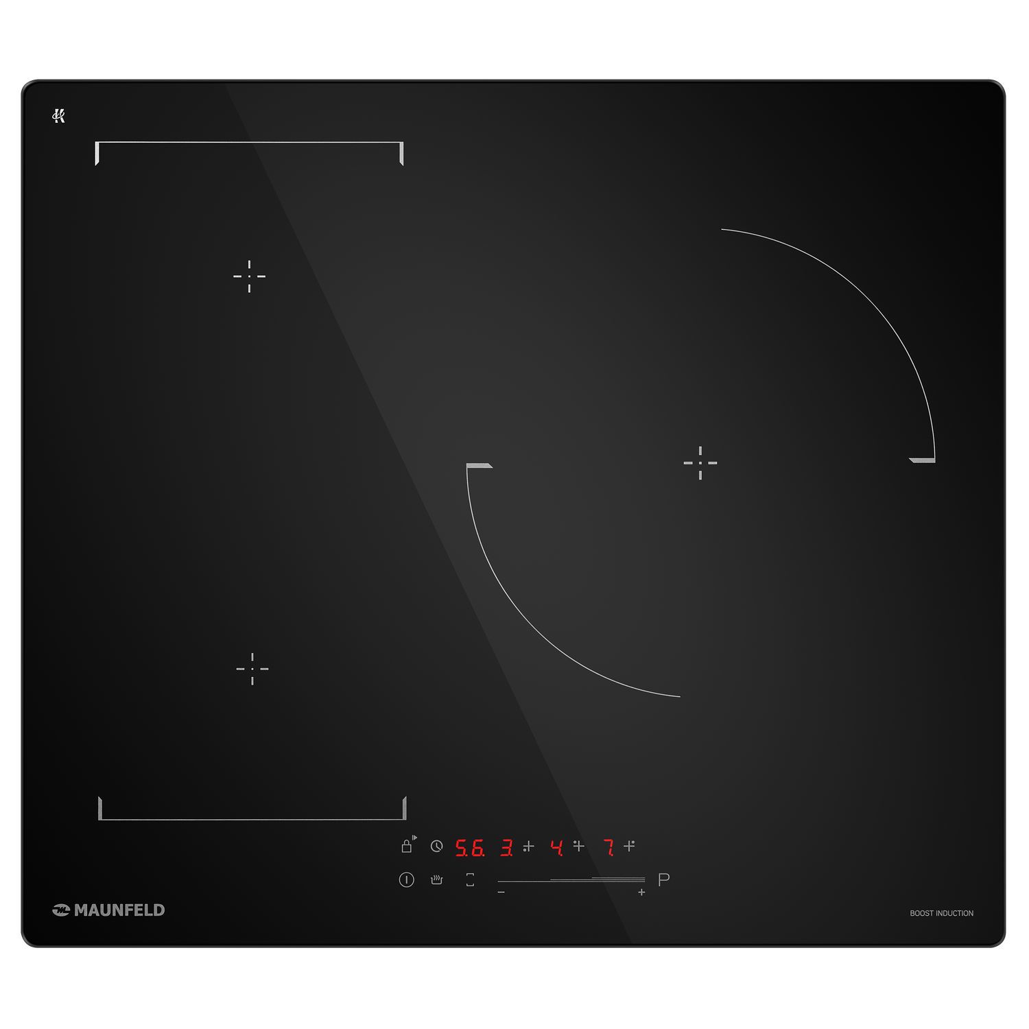 Изображение товара Индукционная варочная панель Maunfeld CVI593SBBK 59 см 3 конфорки черная
