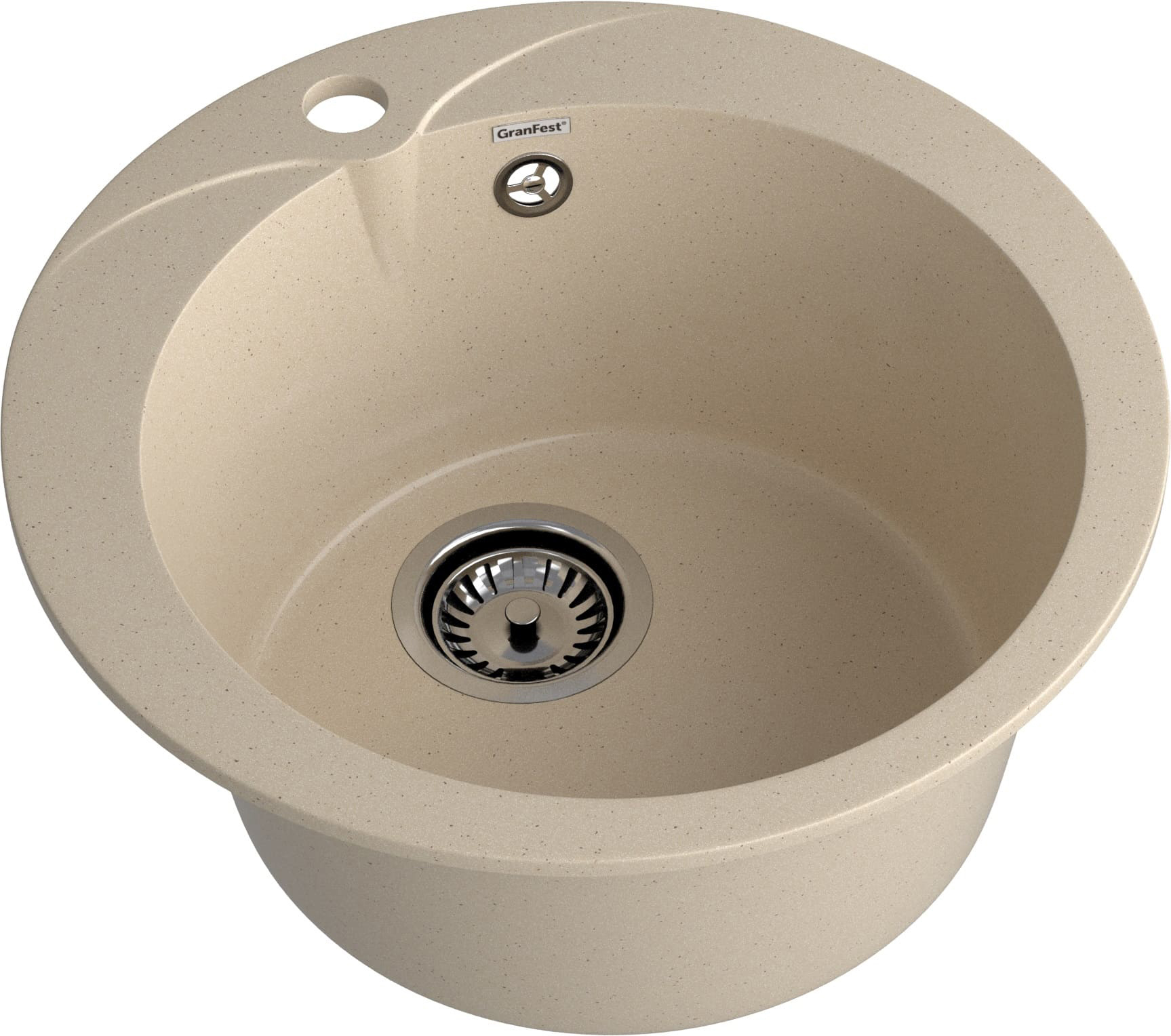 Изображение товара Кухонная мойка GranFest R-480 кашемир из литьевого мрамора 47,5х47,5 см