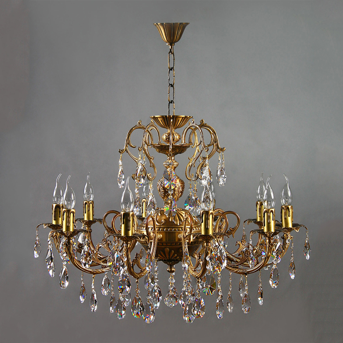 Изображение товара Люстра подвесная MANTRA 8888-10 AB Tear Drop классическая для гостиной