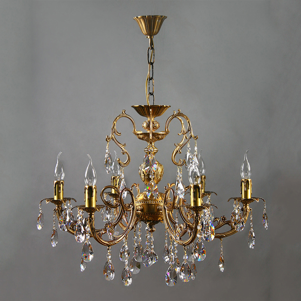 Изображение товара Люстра подвесная Mantra 8888-6_AB_Tear_Drop 12 м² теплый белый коричневая