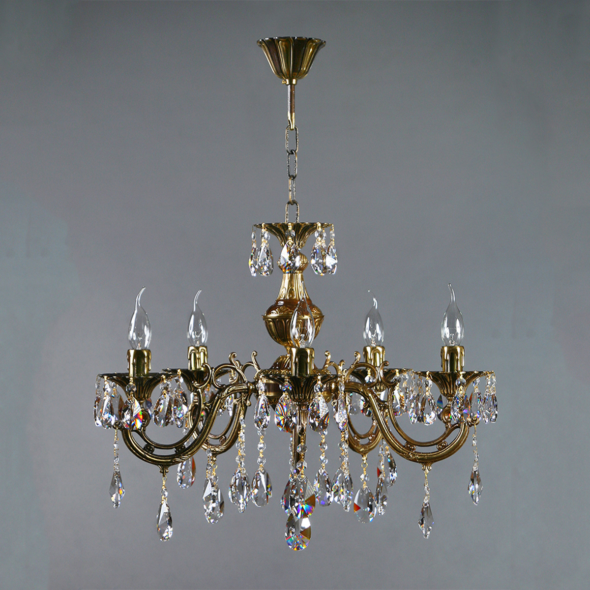 Изображение товара Люстра подвесная Mantra 8818-5 PB Tear Drop коричневый неоклассика