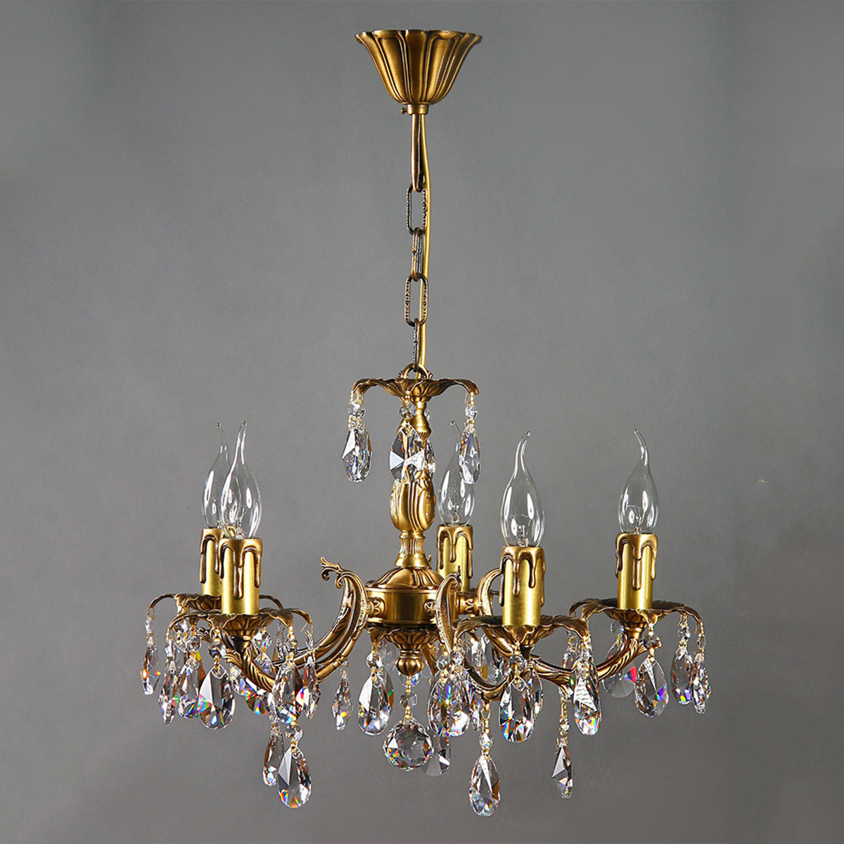 Изображение товара Люстра подвесная MANTRA 2226-5_AB_Tear_Drop классическая с 5 лампами