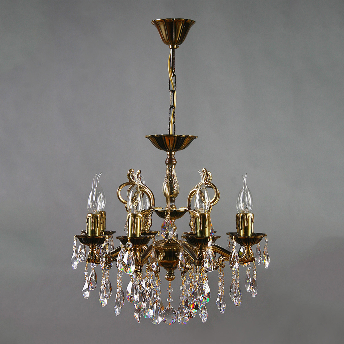 Изображение товара Люстра подвесная MANTRA 2128-8 PB Tear Drop классика бронза IP20