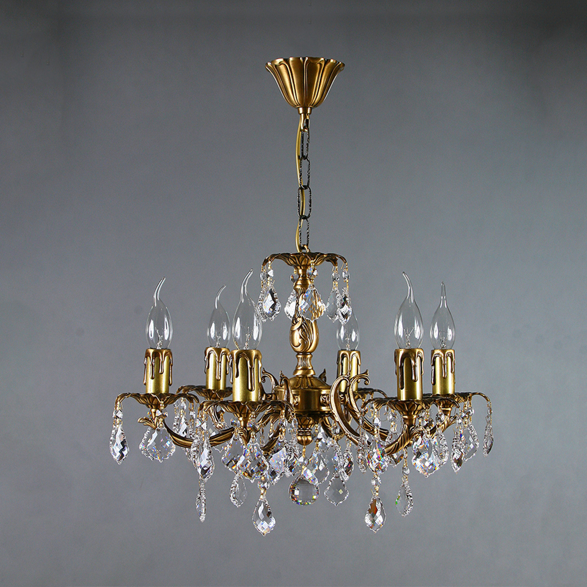 Изображение товара Люстра подвесная Mantra 2226-6_ab_new_leaf, классика, 6 ламп, теплый белый