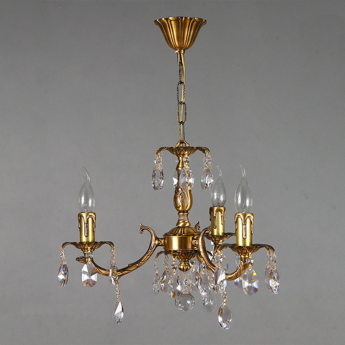 Изображение товара Люстра подвесная Mantra 2226-3_ab_tear_drop на 3 лампы классика бронза IP20