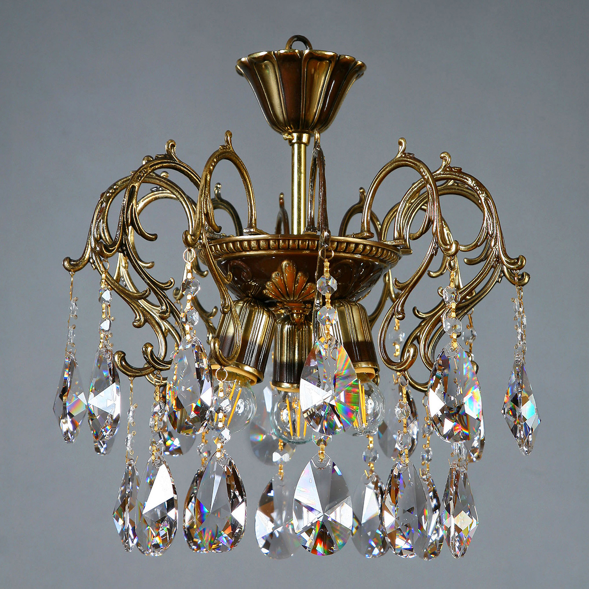 Изображение товара Потолочная люстра Mantra 8888/3 PL PB Tear Drop в арт-деко стиле