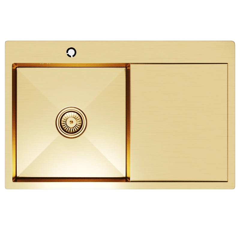Изображение товара Врезная кухонная мойка Mixline 552918 из нержавеющей стали, золотой цвет