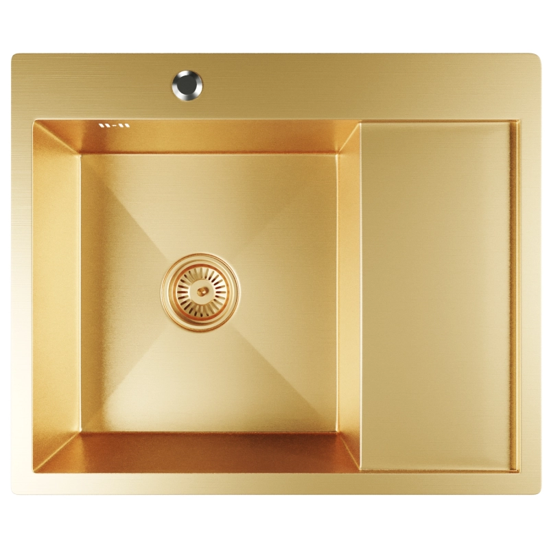Изображение товара Врезная кухонная мойка Mixline 552924 из нержавеющей стали золото 50x60 см