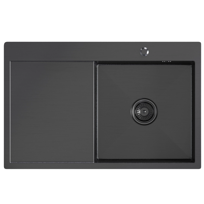 Изображение товара Врезная мойка Mixline 552923 78x50x20 см нержавеющая сталь цвет графитовый