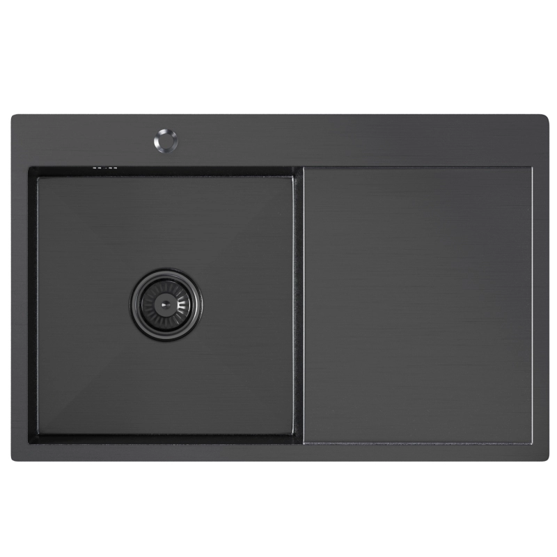 Изображение товара Врезная мойка Mixline 552922 78x50x20 см нержавеющая сталь цвет графитовый Изображение товара Врезная мойка Mixline 552922 78x50x20 см нержавеющая сталь цвет графитовый
