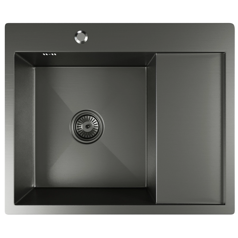 Изображение товара Врезная кухонная мойка Mixline 552926 60x50x20 см нержавеющая сталь графитовая