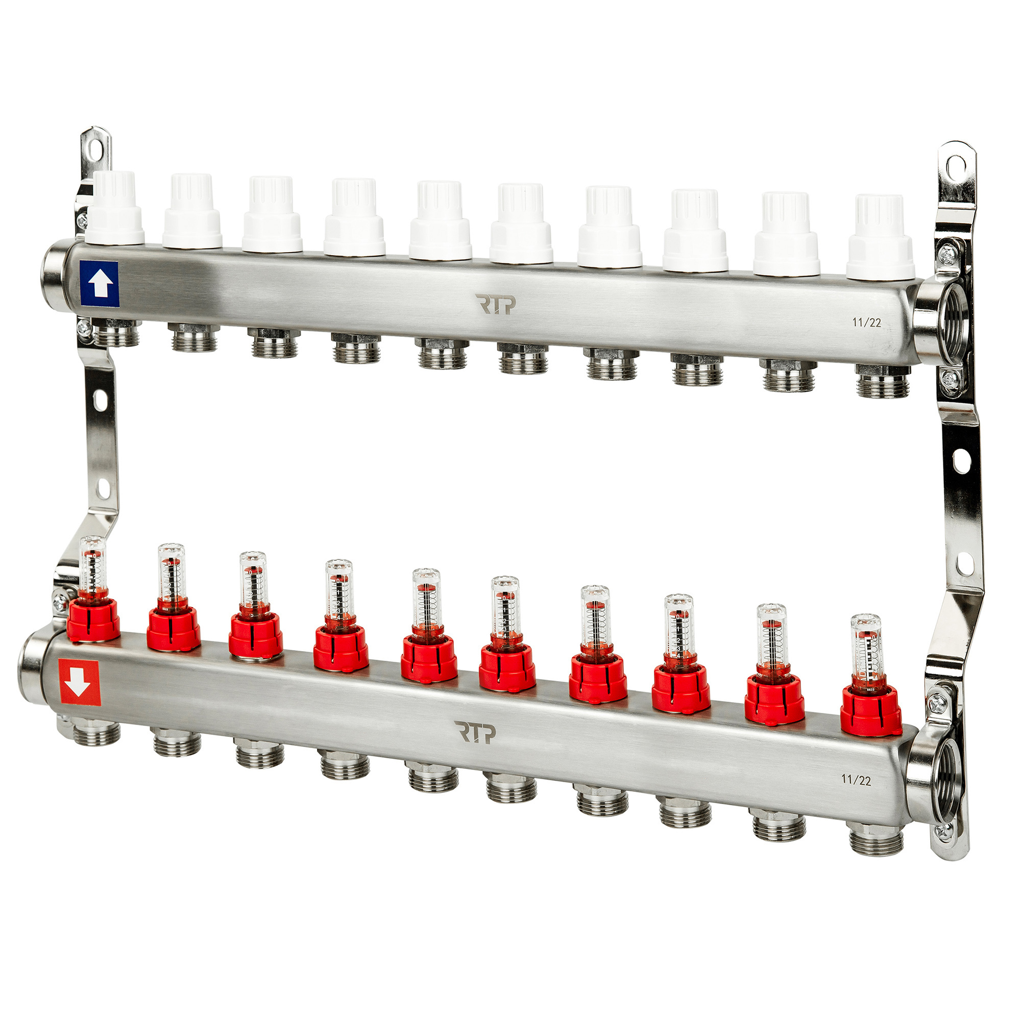 Изображение товара Коллекторная группа RTP 39429 на 10 выходов из нержавеющей стали