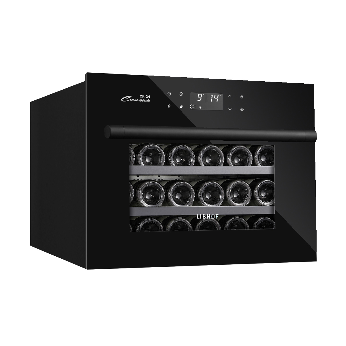 Изображение товара Встроенный винный шкаф LIBHOF CK-24 на 24 бутылки черный стильный дизайн