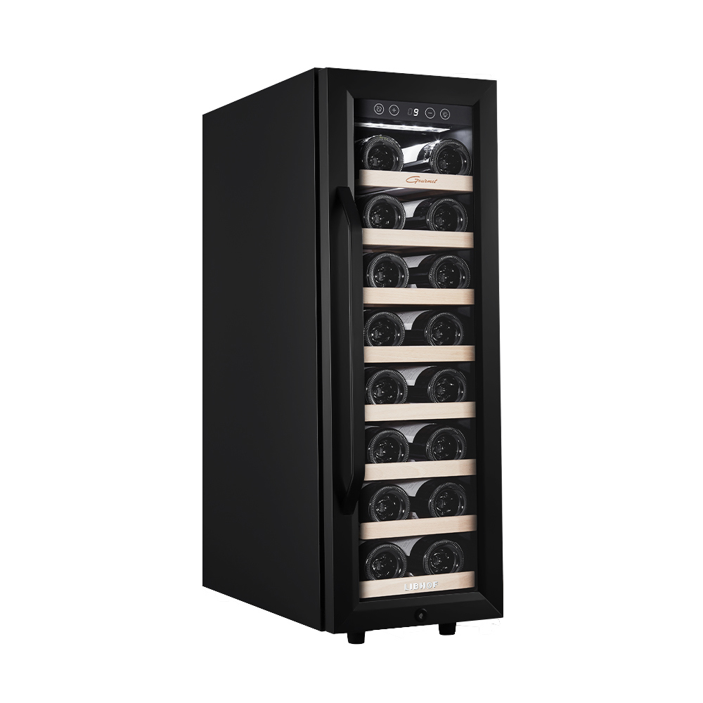 Изображение товара Винный шкаф Libhof Gourmet GZ-21 29.5x88x57см черный с замком и подсветкой