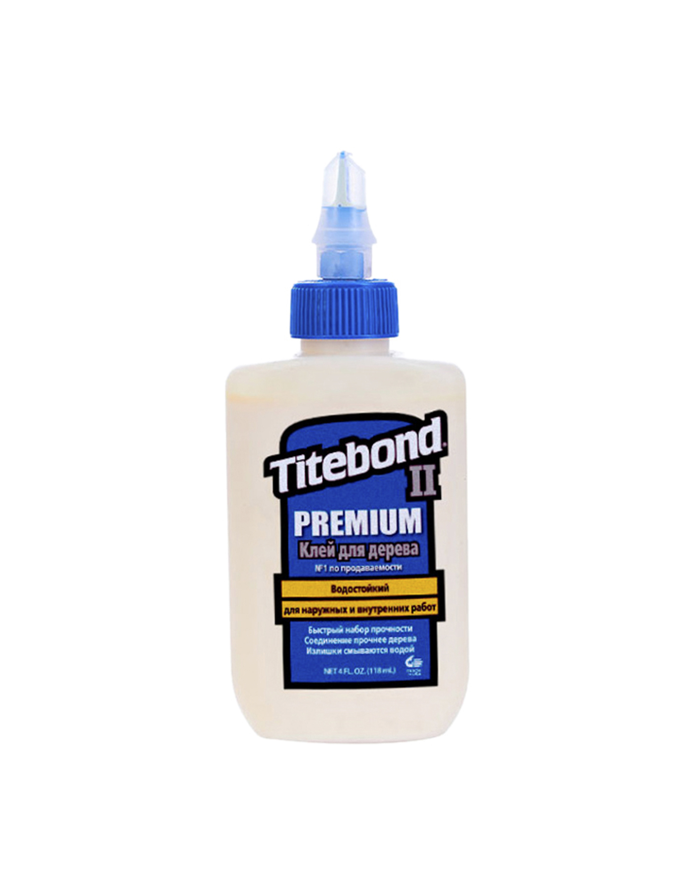 Изображение товара Клей столярный Titebond II Premium влагостойкий 118 мл Изображение товара Клей столярный Titebond II Premium влагостойкий 118 мл