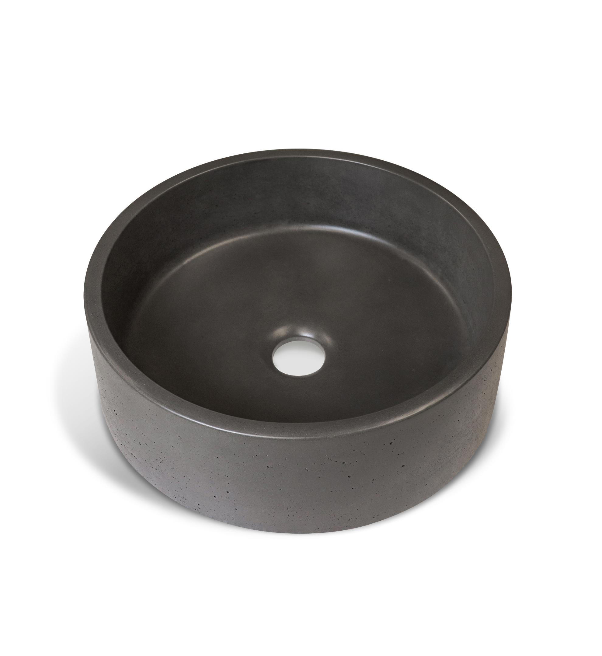 Изображение товара Раковина Round накладная 36x36 см цвет графит матовый