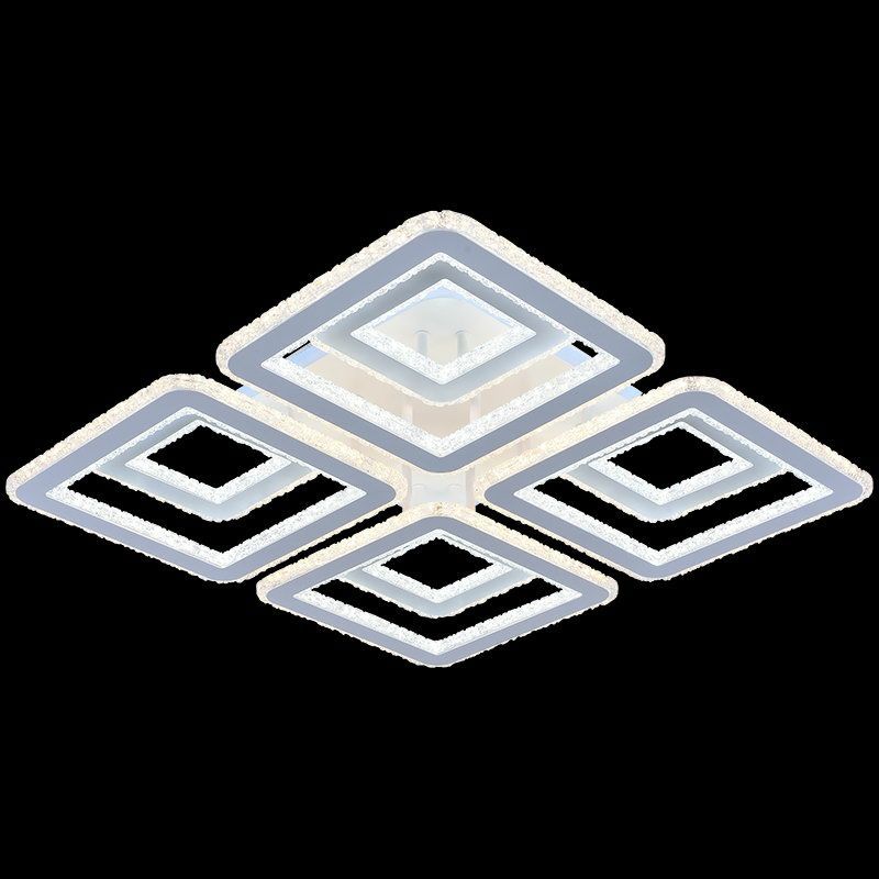 Изображение товара Люстра потолочная светодиодная Reluce 08417-0.3-4+4D белая хай-тек 8 м² регулируемый свет